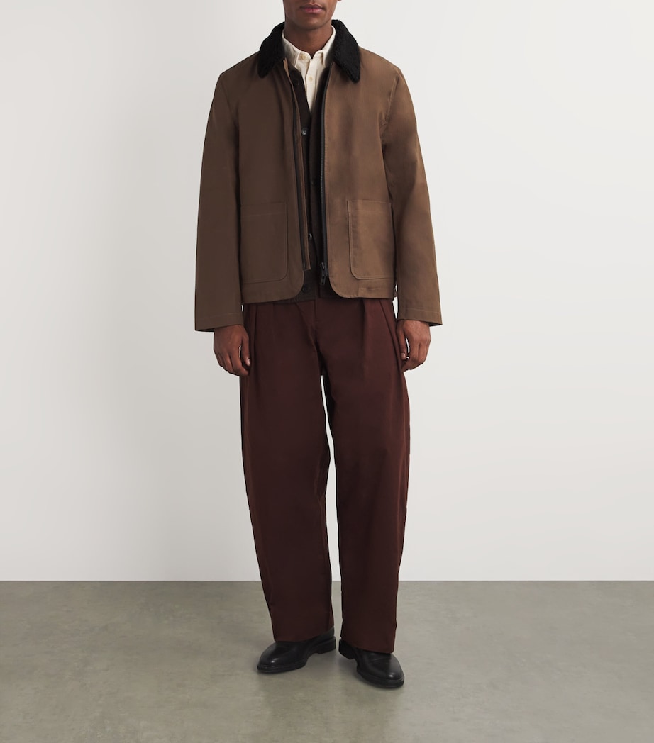 Oliver Spencer Mens Waxed Lambeth Field Jacket Khaki Image 2