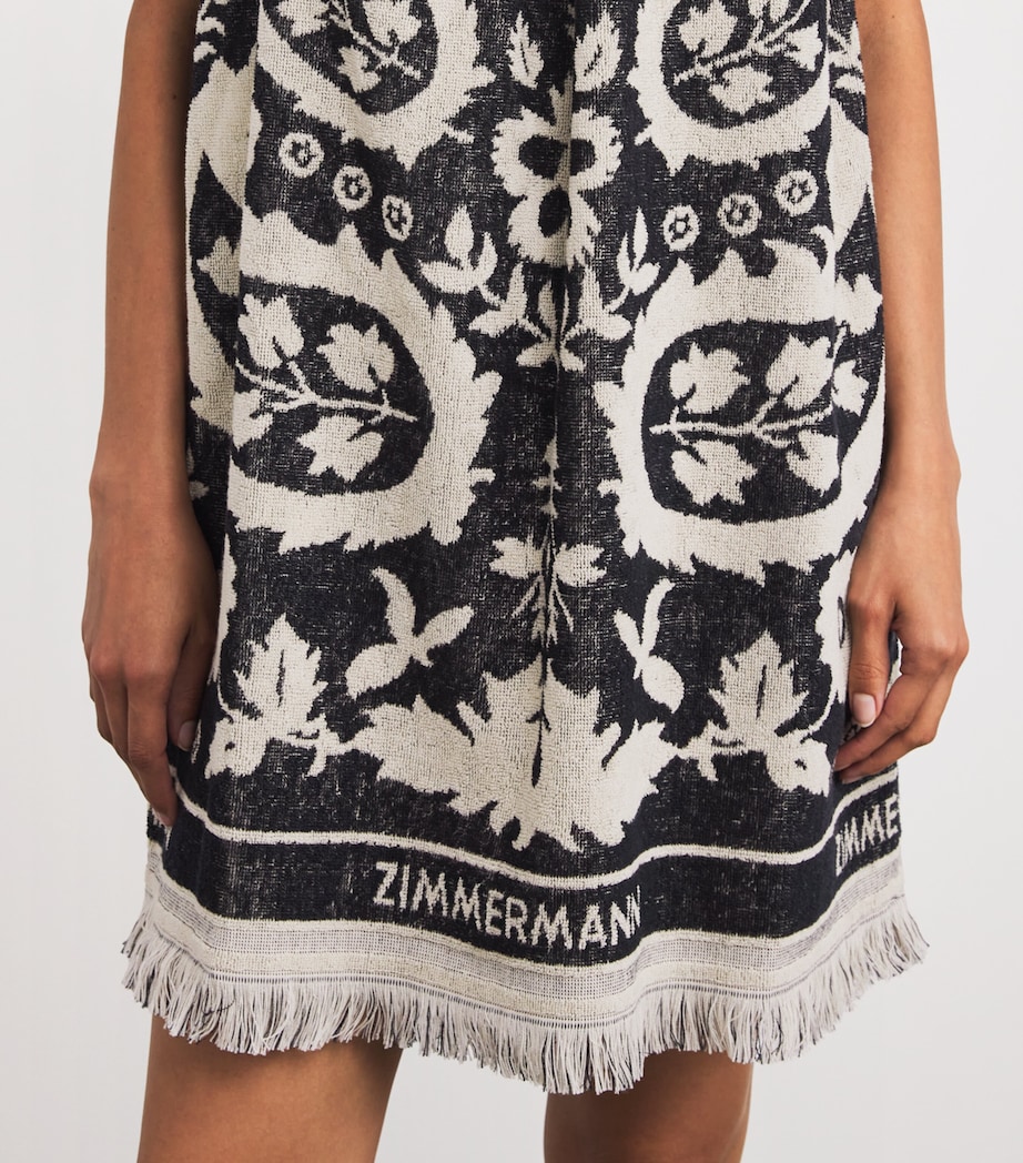 Cotton Towelling Coco Mini Dress BLCR/BLACK/CREAM Image 6