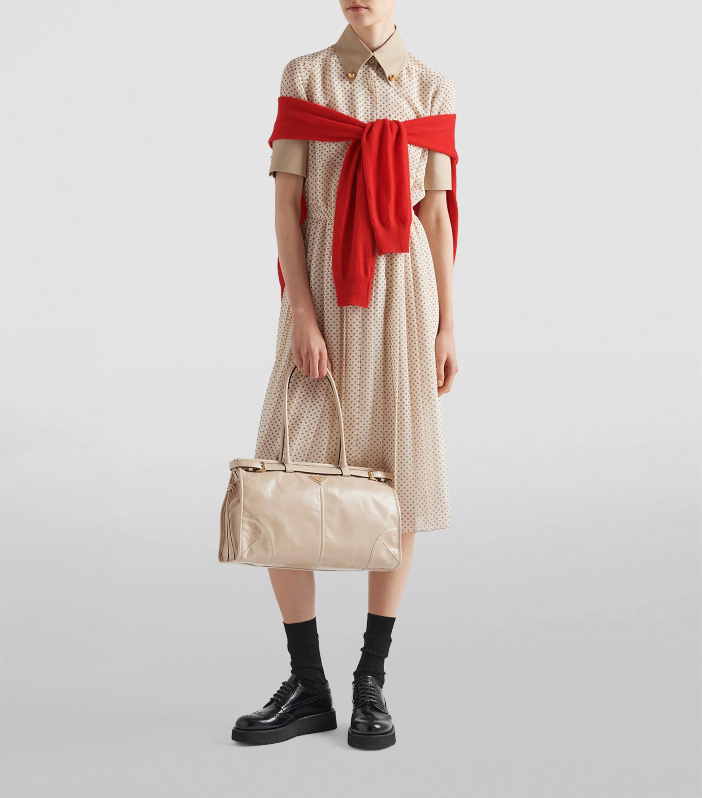 Large Leather Bonnie Shoulder Bag F03MV Image 7