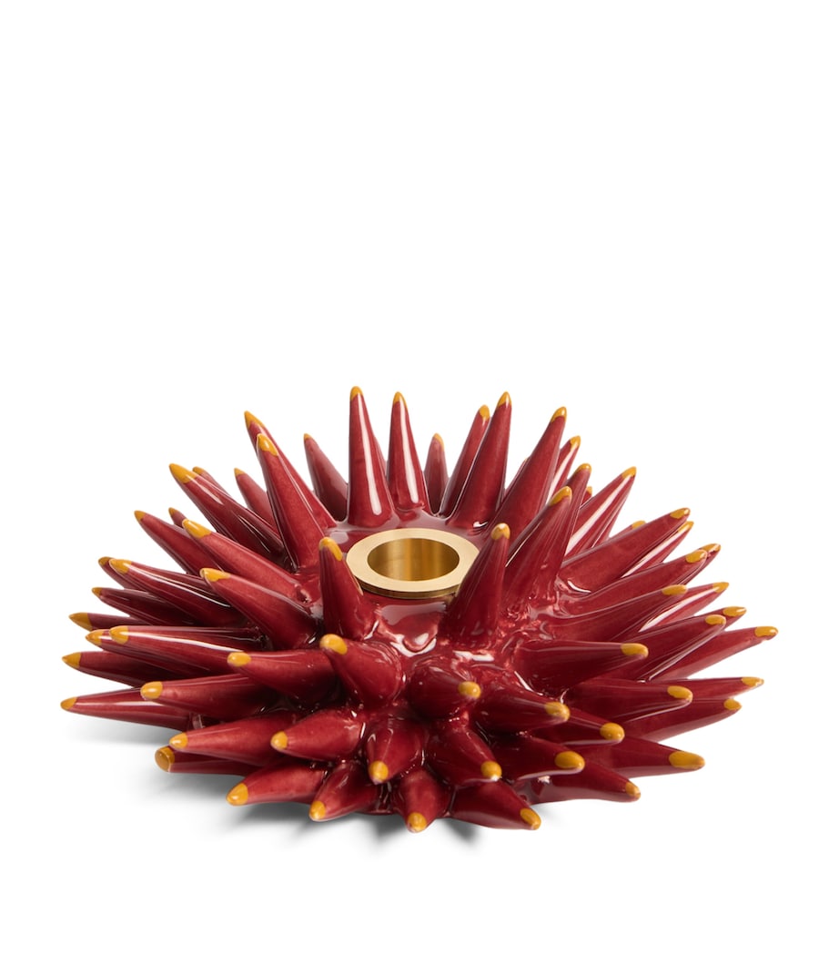 La Doublej Ceramic Spine Candle Holder Bordeaux Image 1