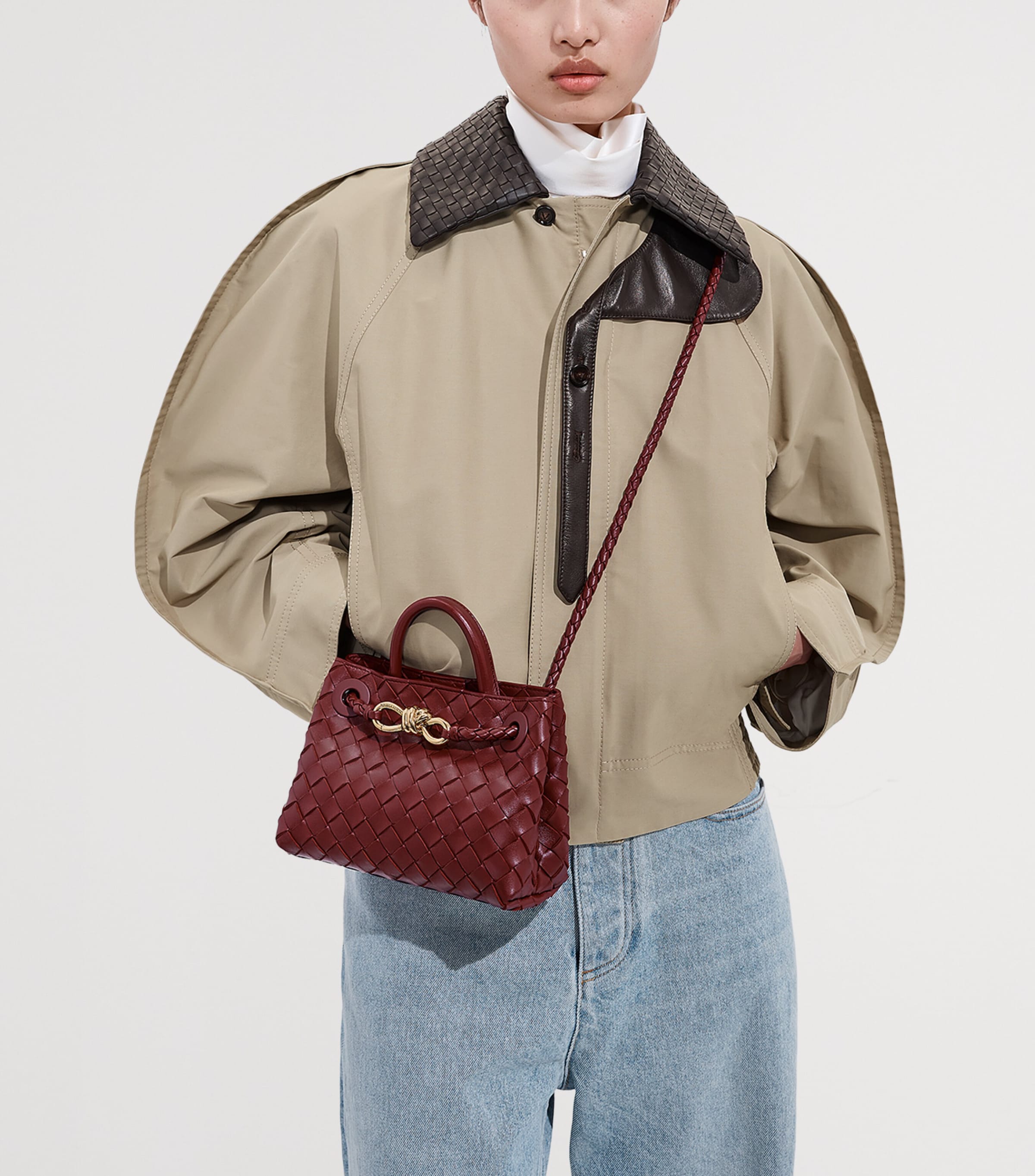 Bottega Veneta Mini Leather Andiamo Top-Handle Bag Image 2