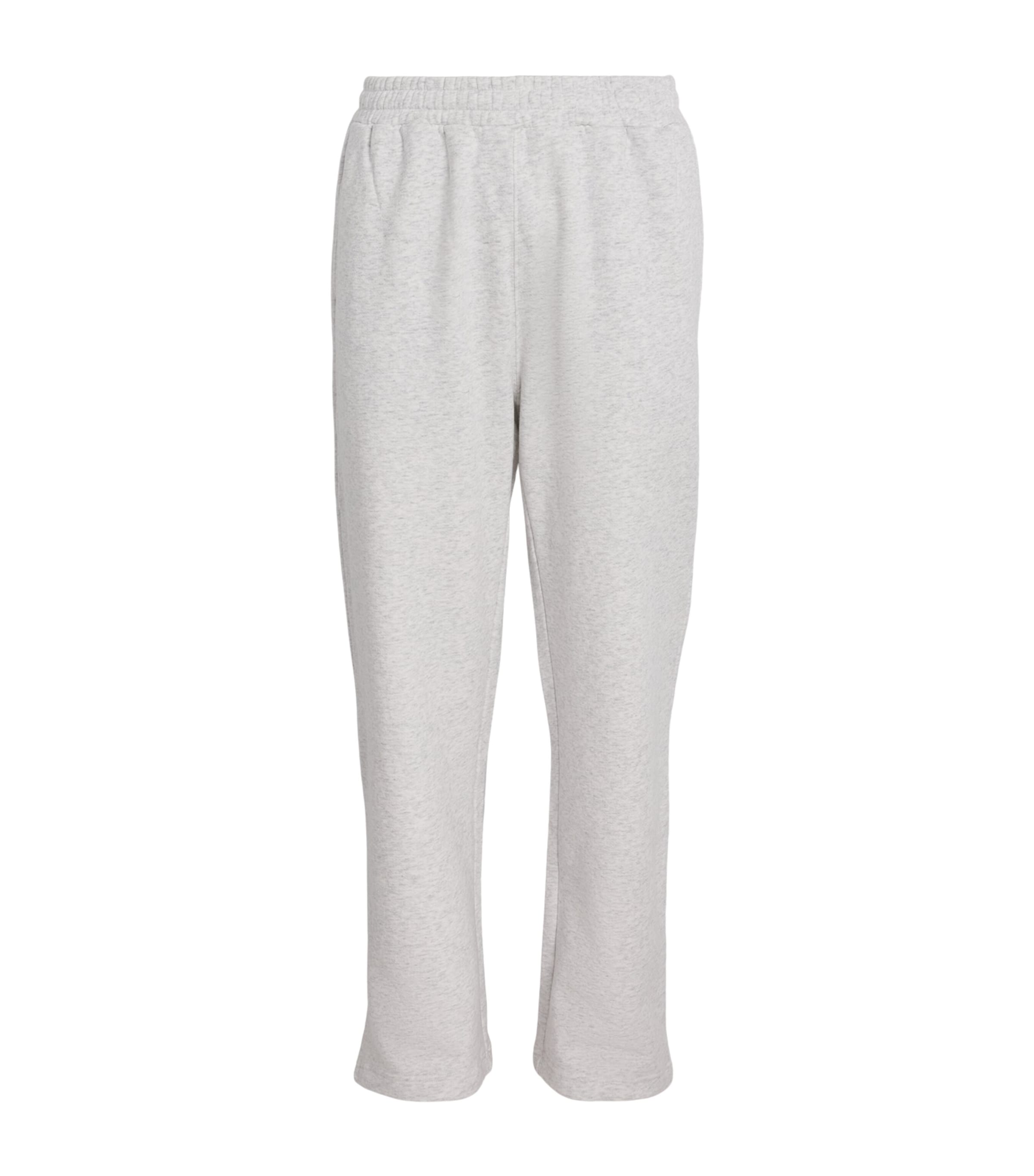 Cole Buxton Mens Cotton Uncuffed Sweatpants Light Grey Marl Image 1