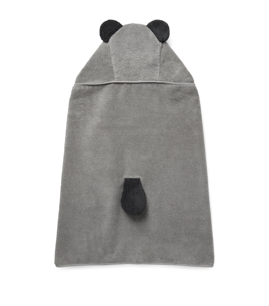 Panda Hooded Towel GREY Image 2
