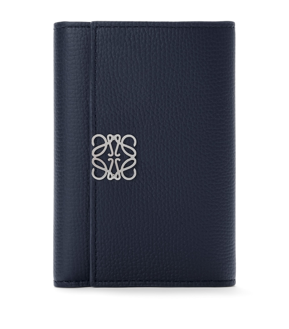 LOEWE Small Leather Anagram Wallet Deep Navy Image 1