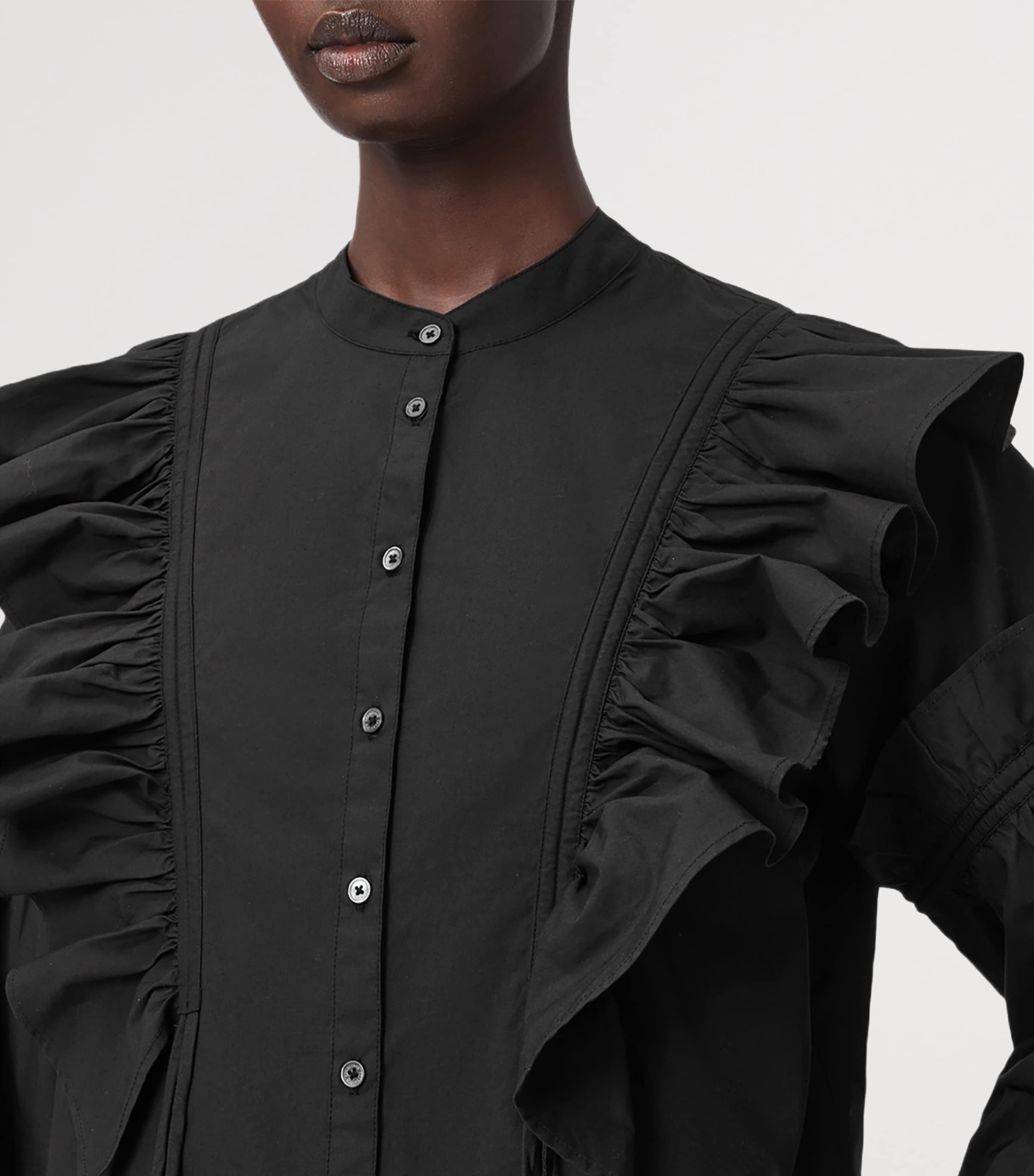 Cotton Poplin Lulu Shirt BLACK Image 7