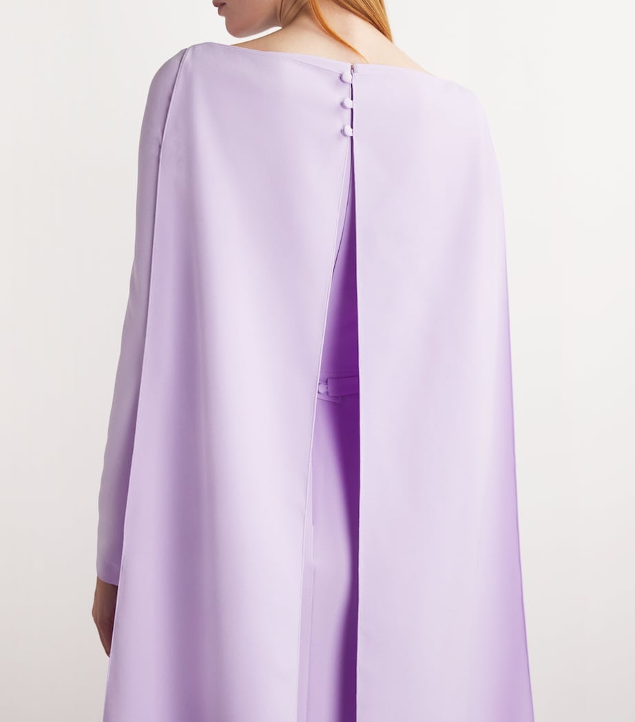 Safiyaa Womens Stretch-Crepe Embellished Ginevra Gown Verbena Image 6