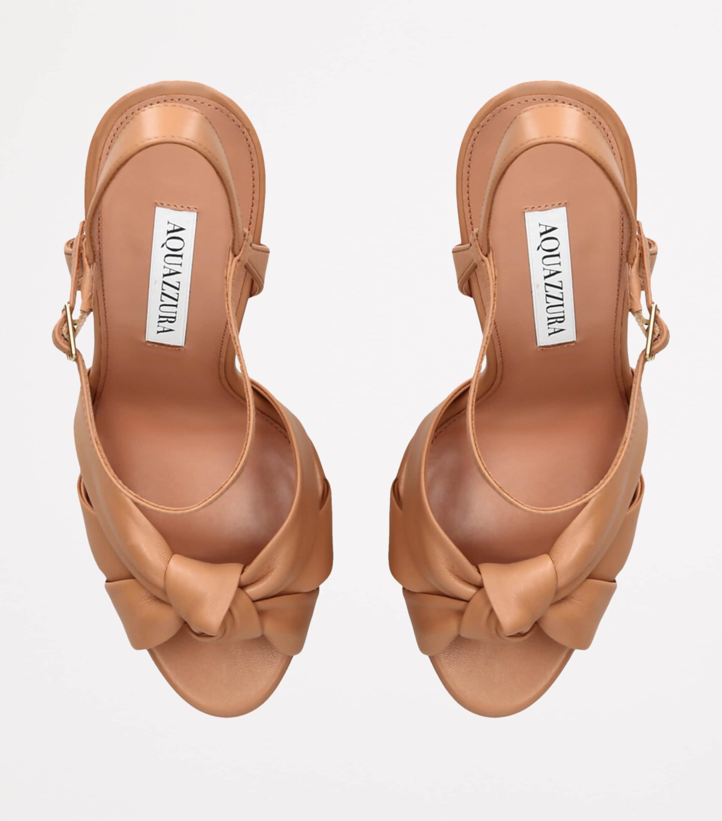 Aquazzura Leather Nina Platform Sandals 130 | Harrods UK