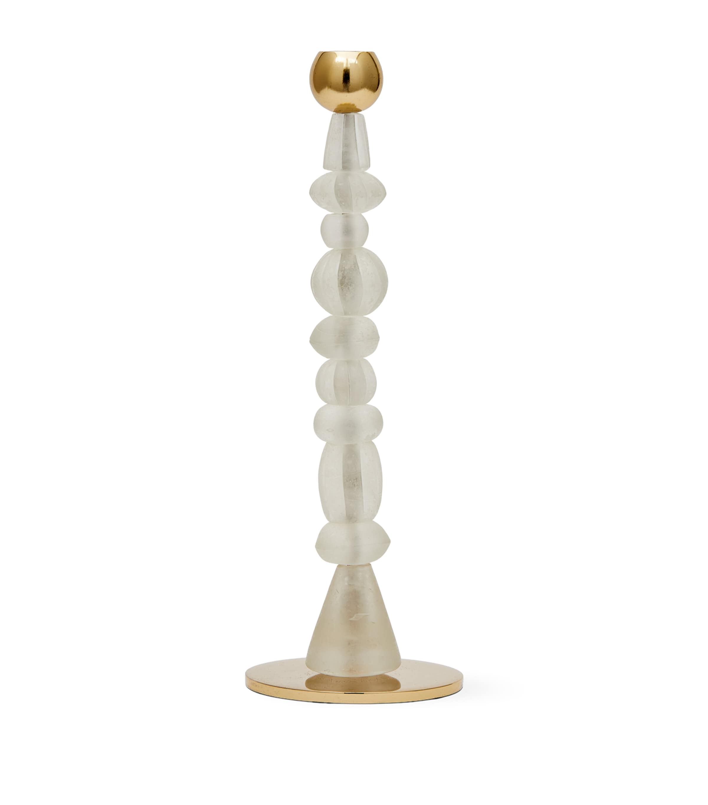POLSPOTTEN Small Beads Candle Holder (34cm) White Image 4