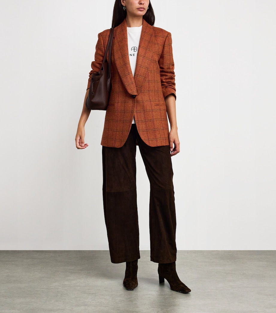 Wool-Blend Check Jacket ORANGE Image 2