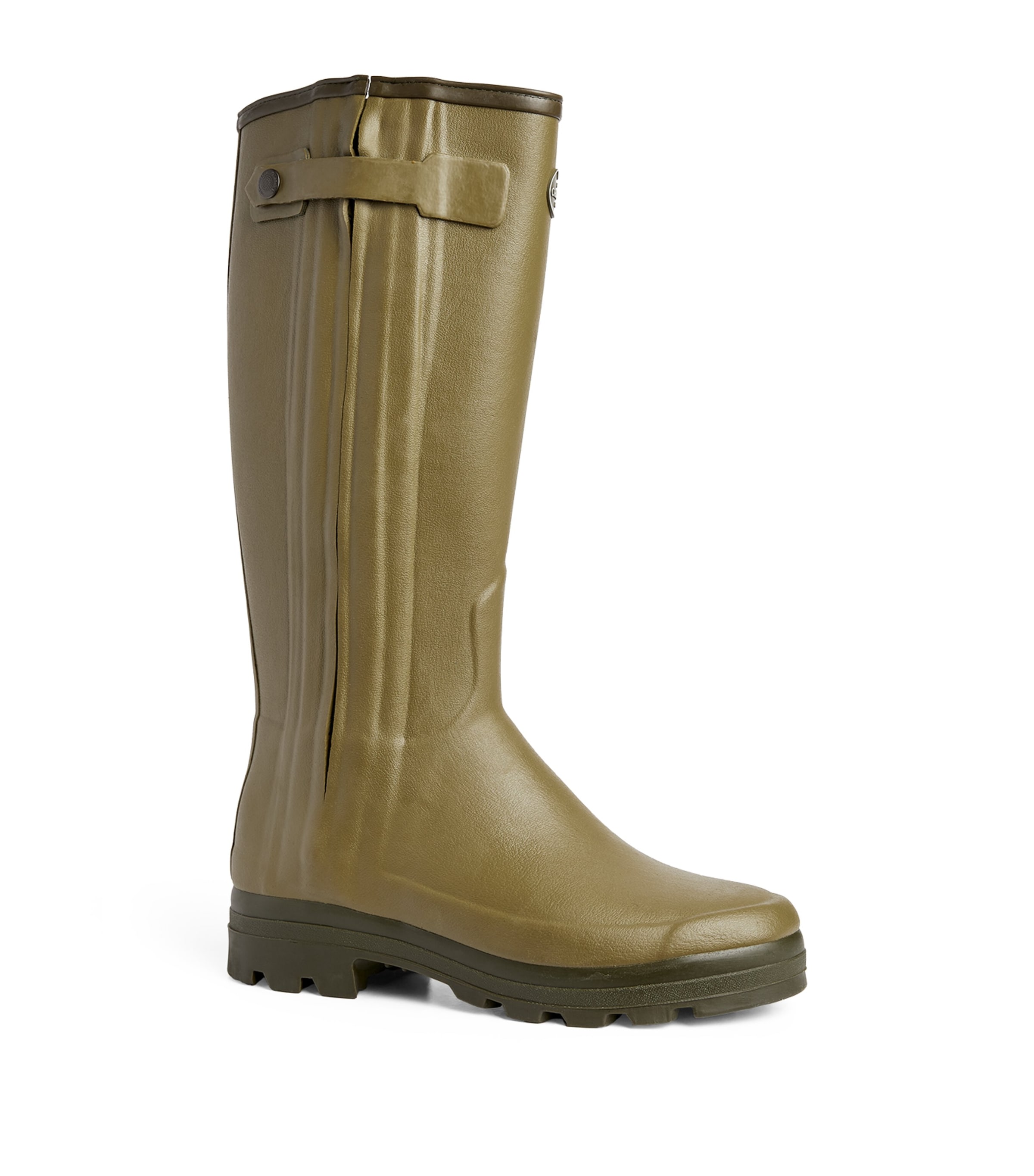 Le Chameau Neoprene-lined Chasseur Wellington Boots In Green