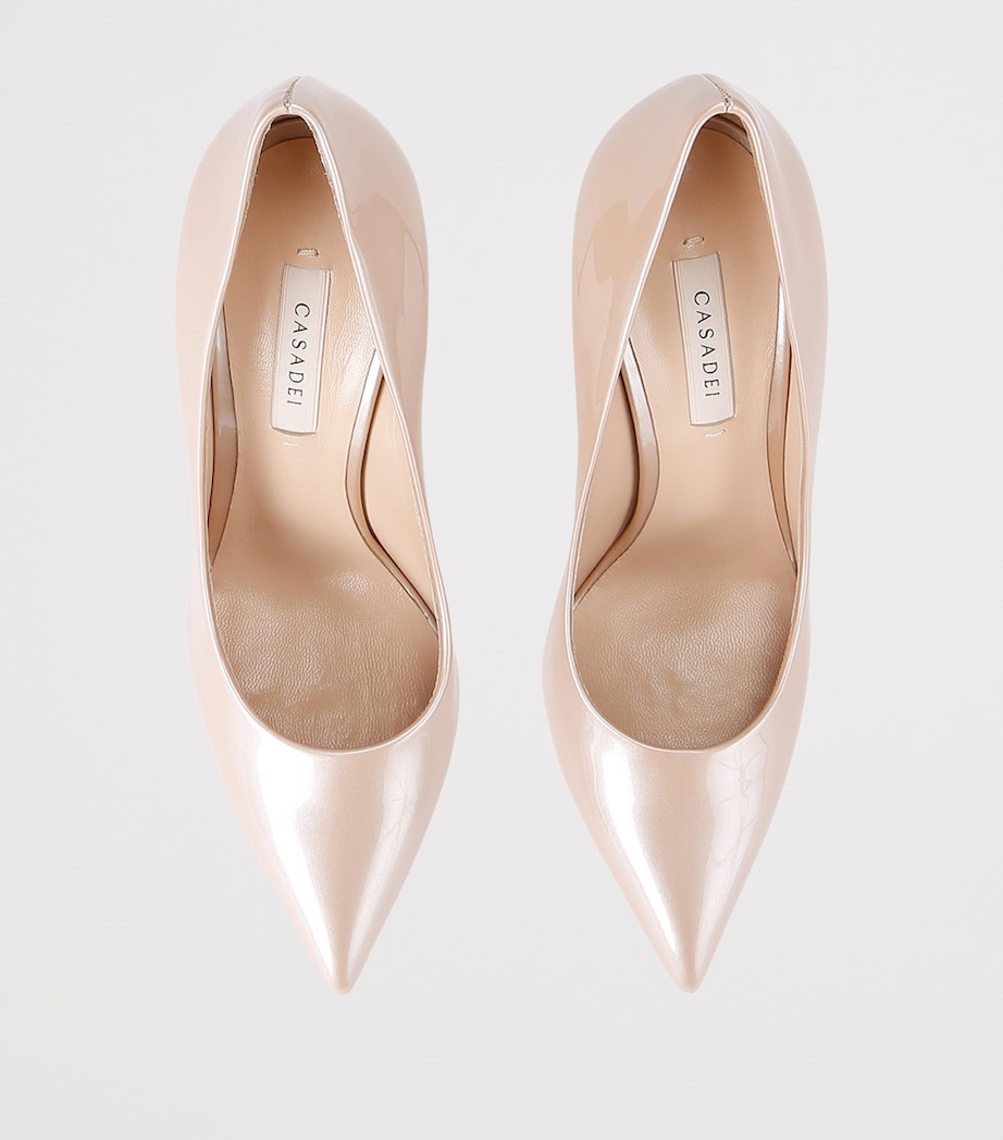 Casadei Patent Blade Pumps 100 Beige Image 4