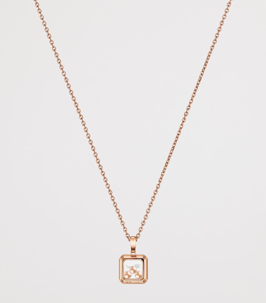 Rose Gold and Diamond Happy Diamonds Icons Necklace 18K ROSE GOLD Image 4