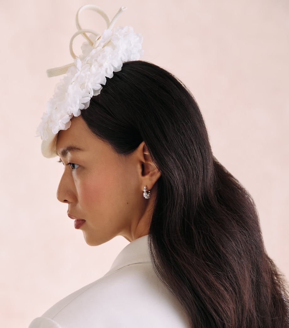 Rachel Trevor-Morgan Flower-Detail Hat Fascinator White Image 4