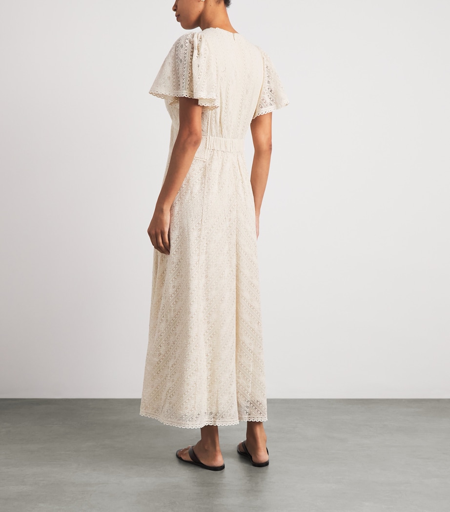 ME+EM Womens Lace Maxi Dress Ecru Image 4