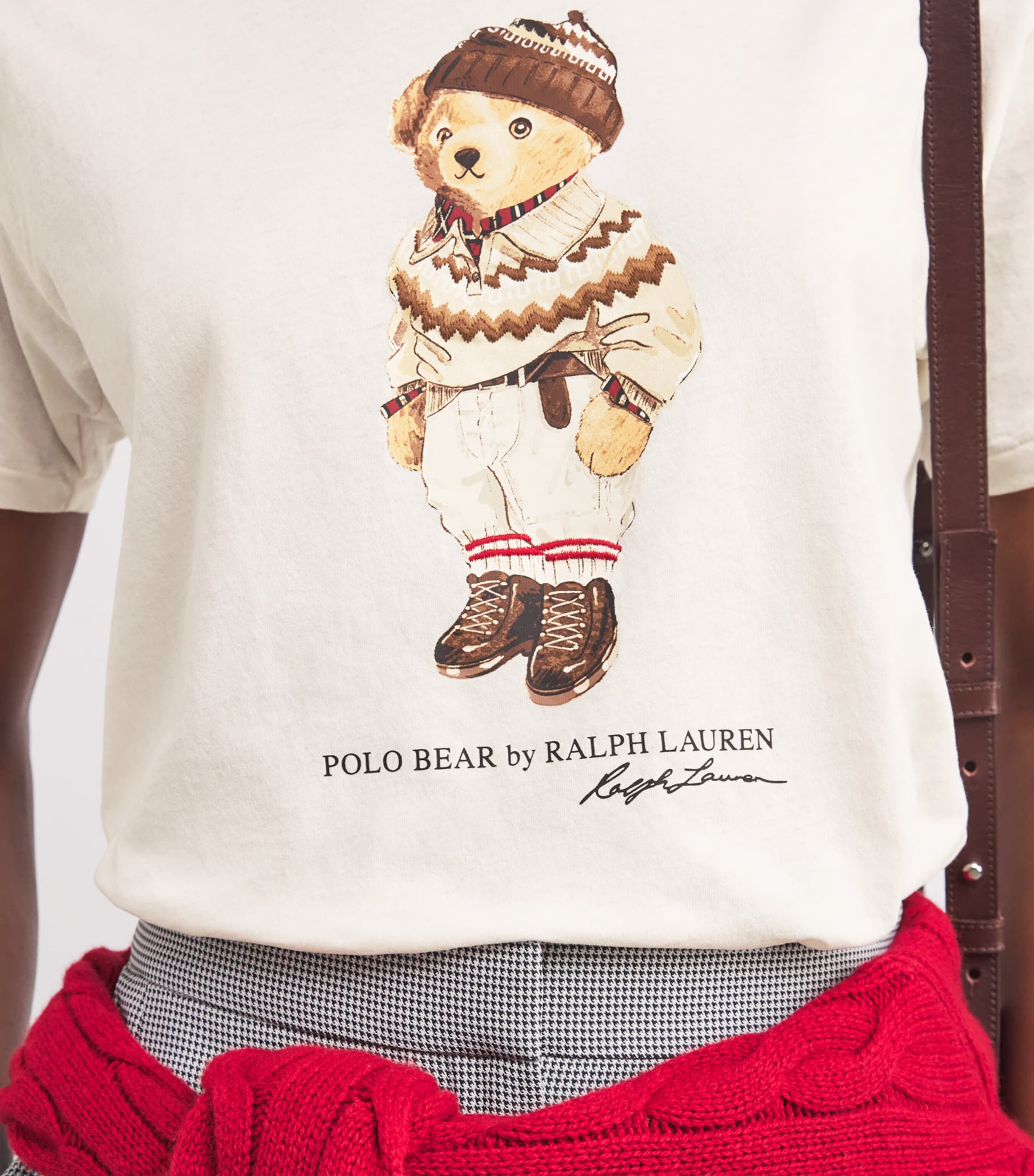 Cotton Polo Bear T-Shirt WARM WHITE Image 6