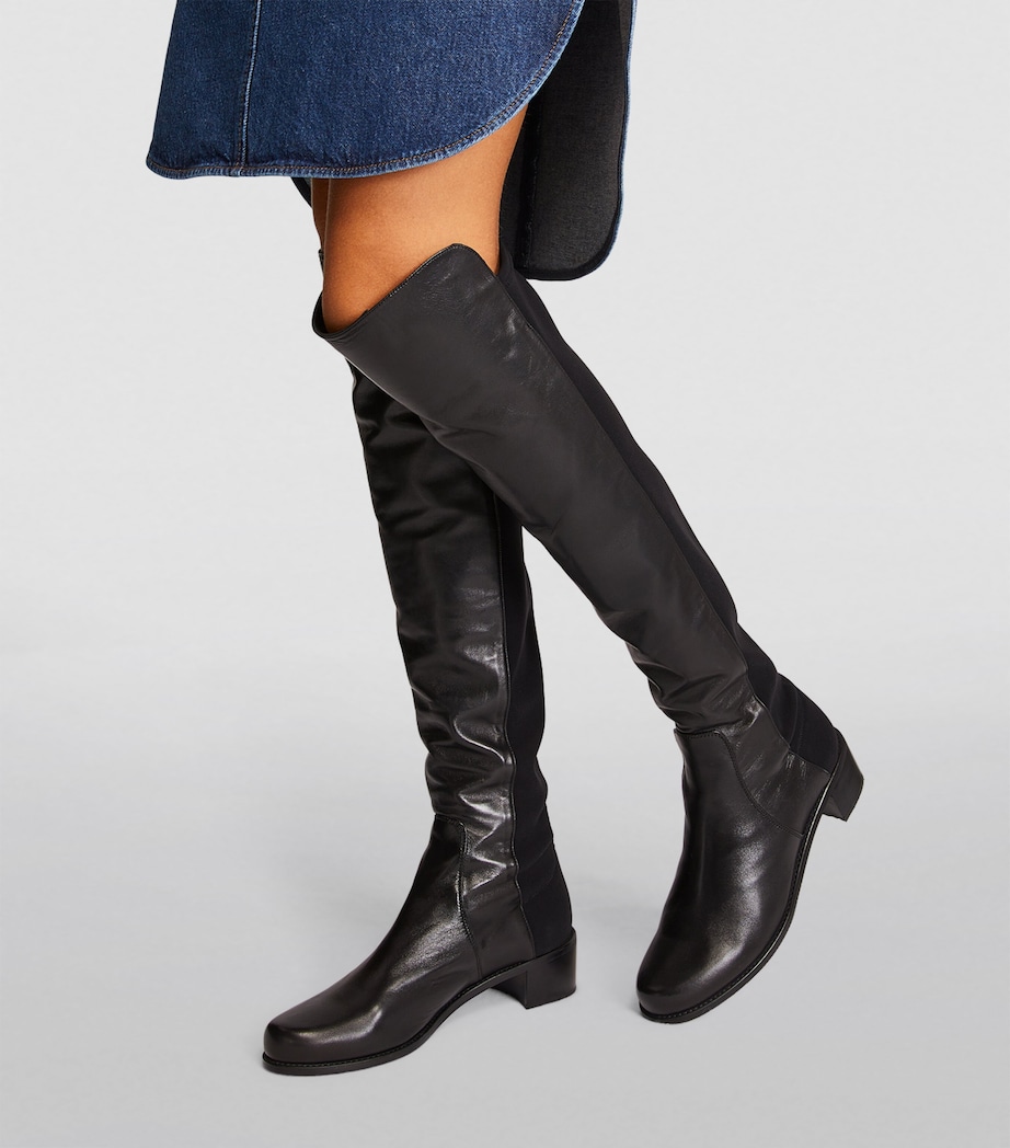 Stuart Weitzman Leather Reserve Over-The-Knee Boots 40 Black Image 2