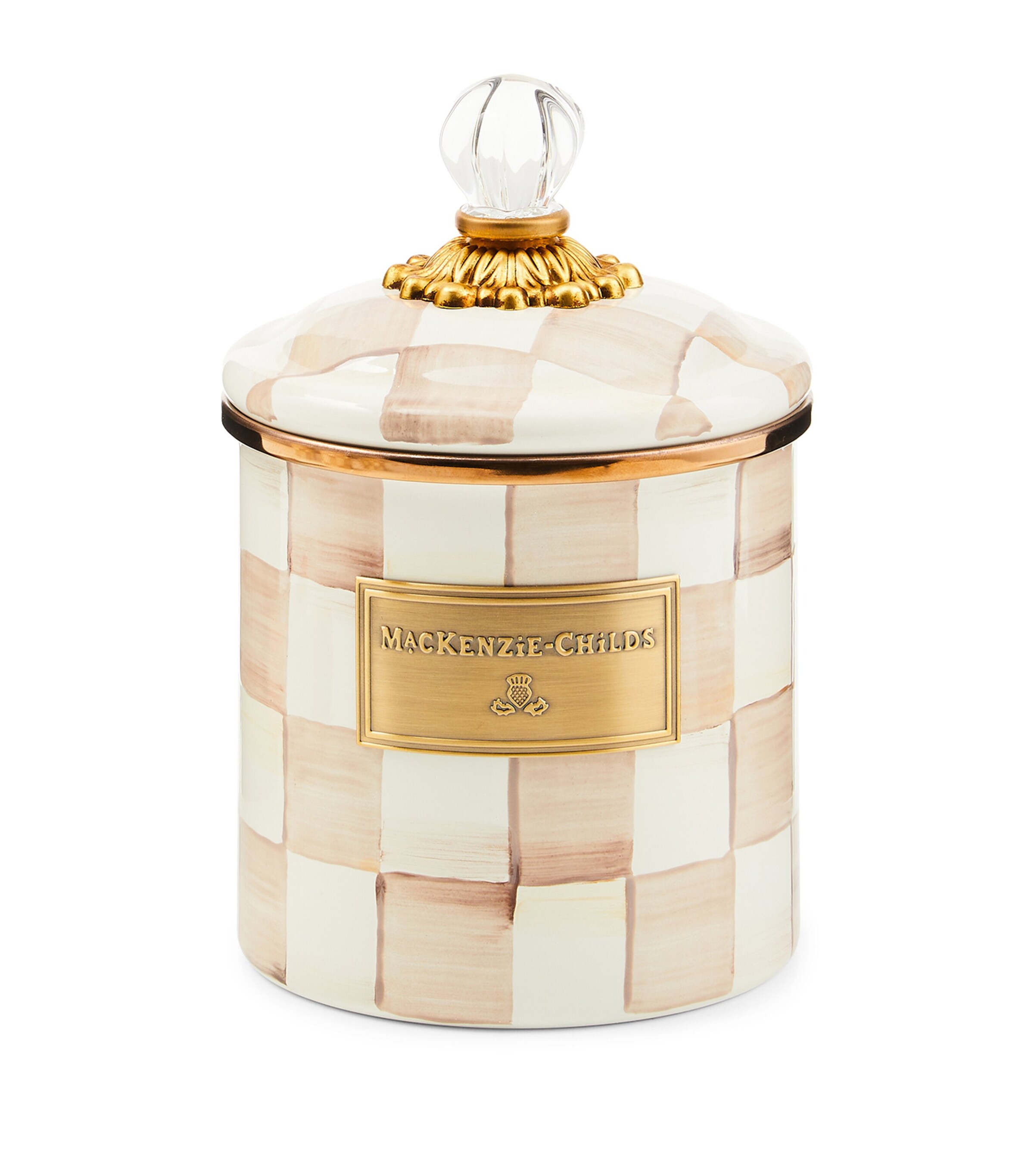 Small Mocha Check Canister BEIGE Image 1