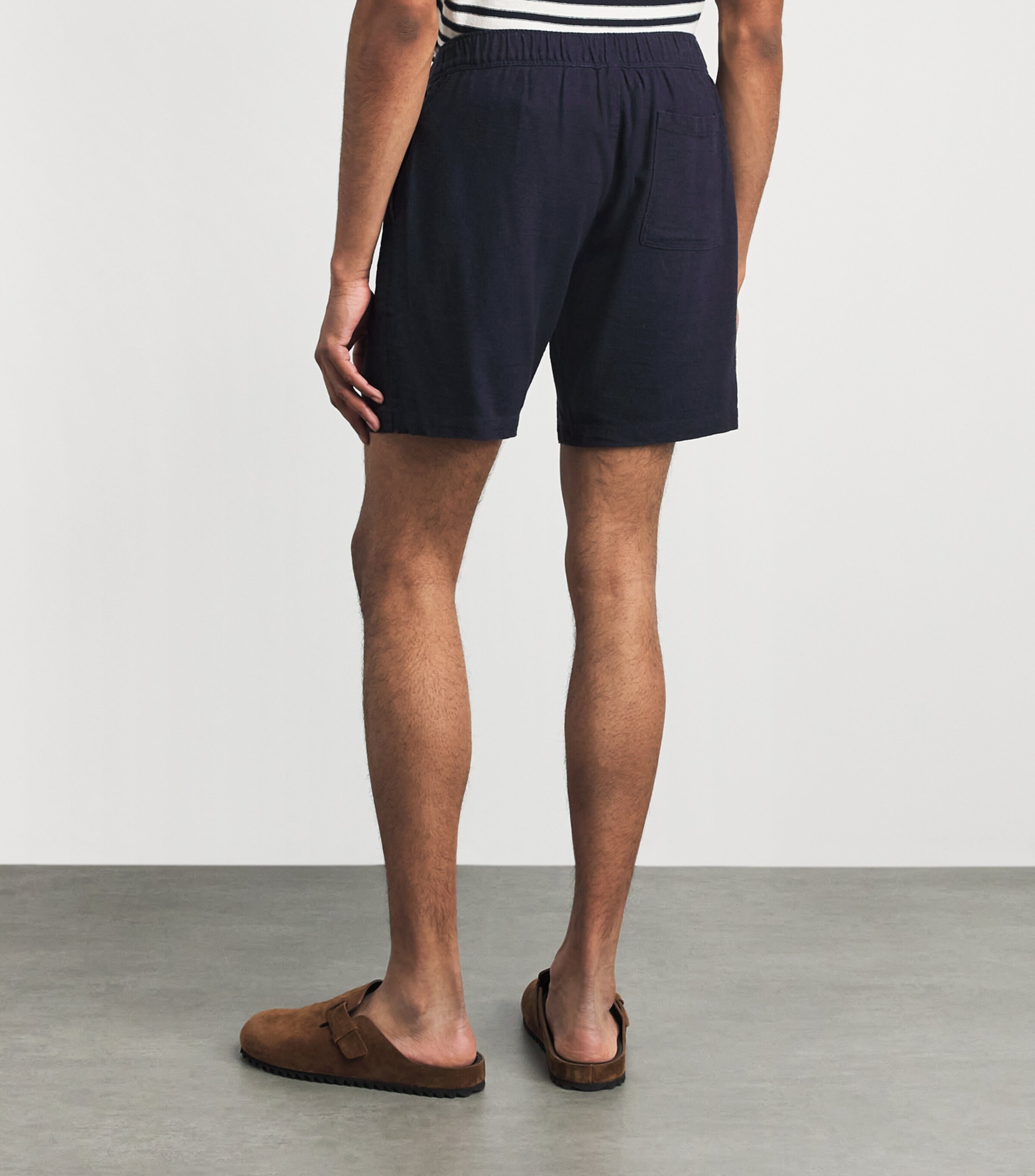 PAIGE Mens Elijah Shorts Deep Anchor Image 5