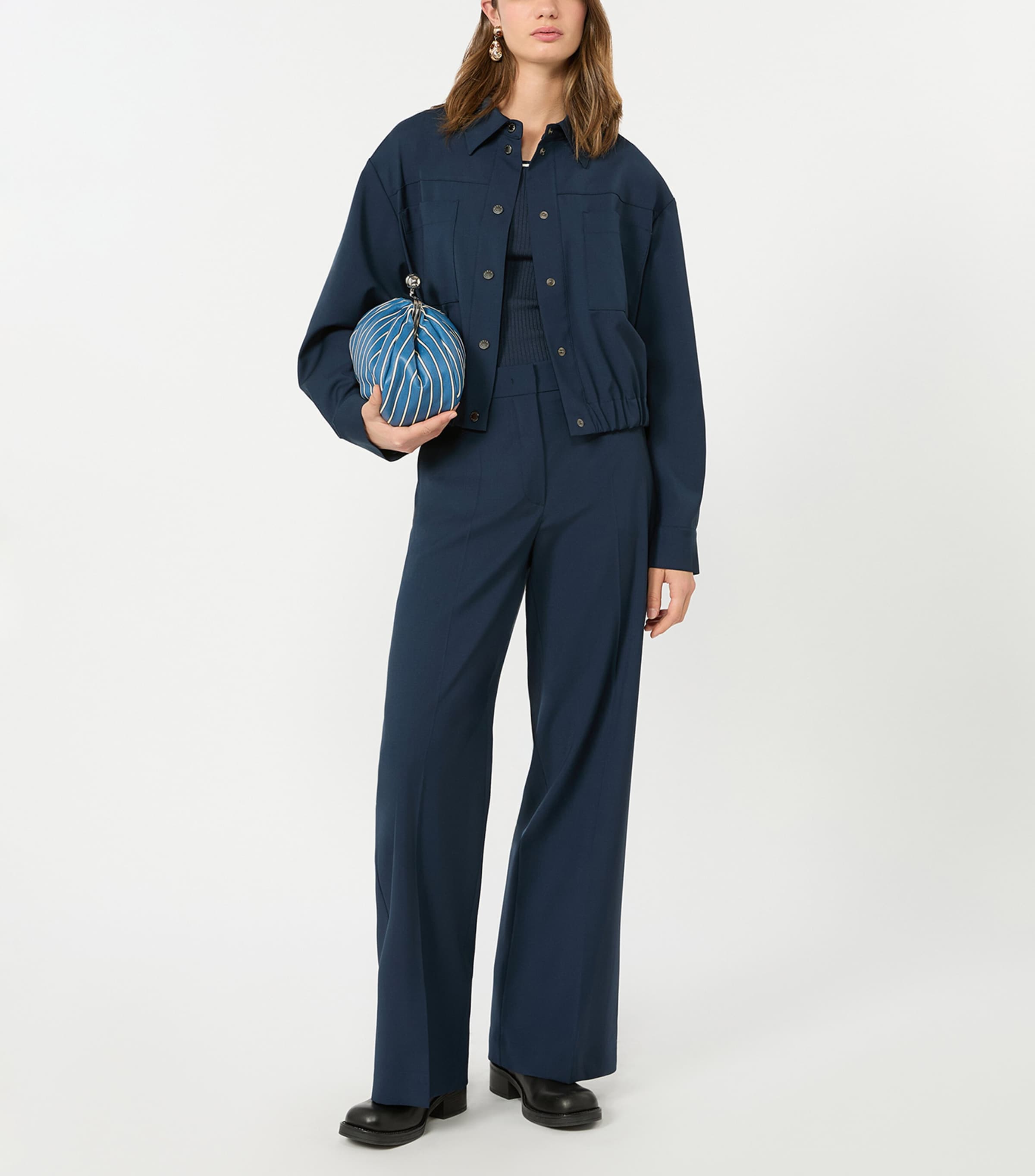 Weekend Max Mara Womens Virgin Wool Jacket Navy Image 5