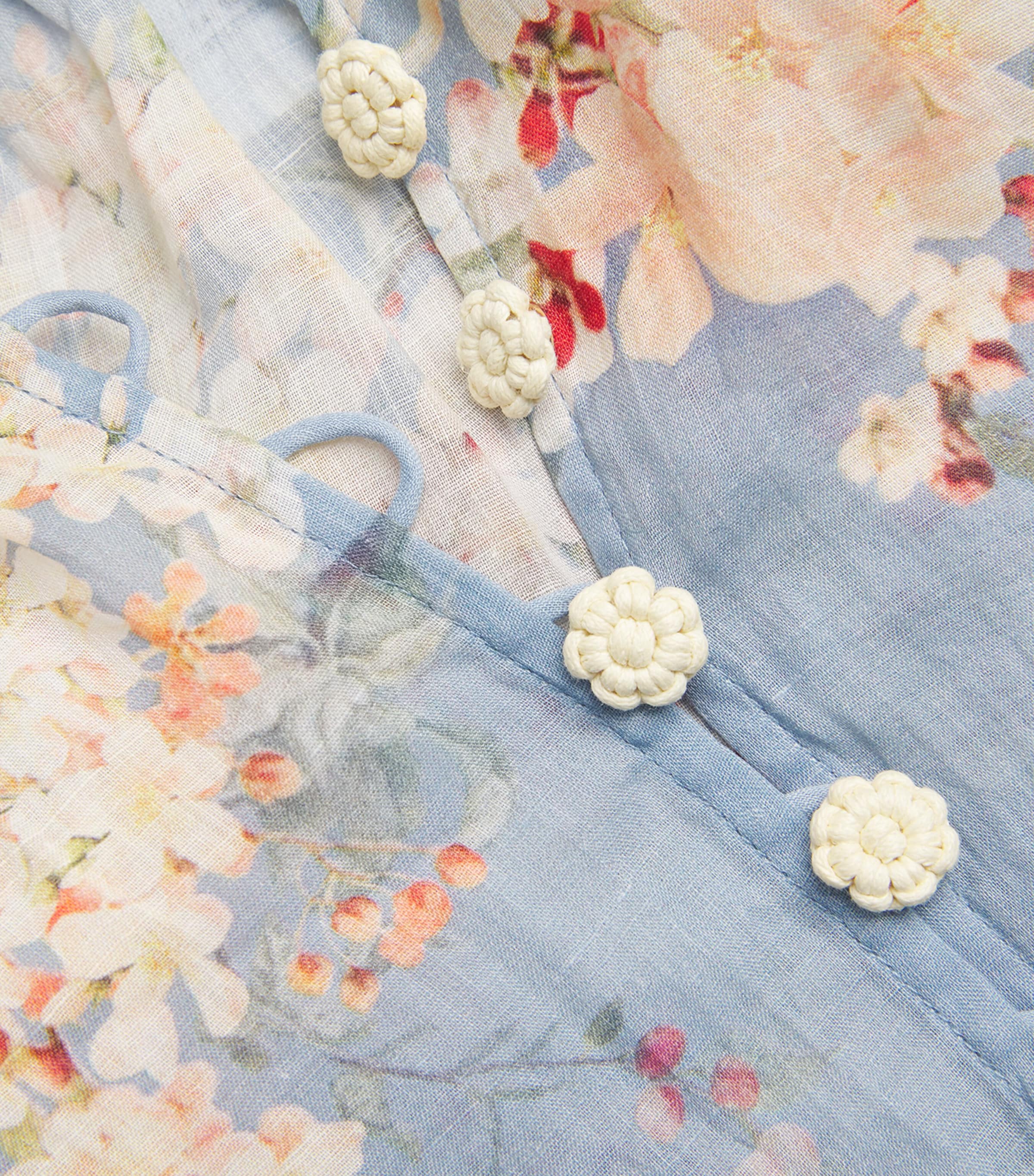 Ramie Cascadian Billow Blouse TLBLBTFLO TEAL/BLUE Image 5