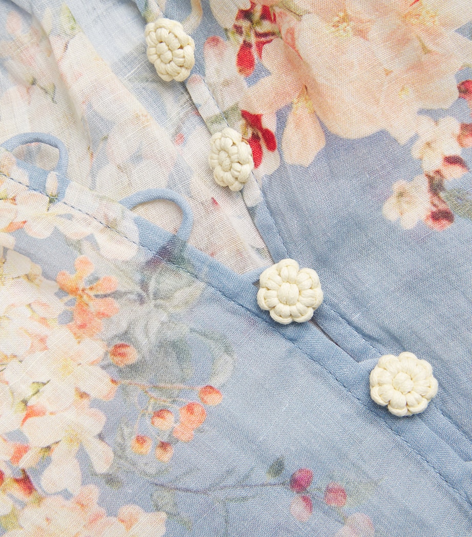 Ramie Cascadian Billow Blouse TLBLBTFLO TEAL/BLUE Image 5