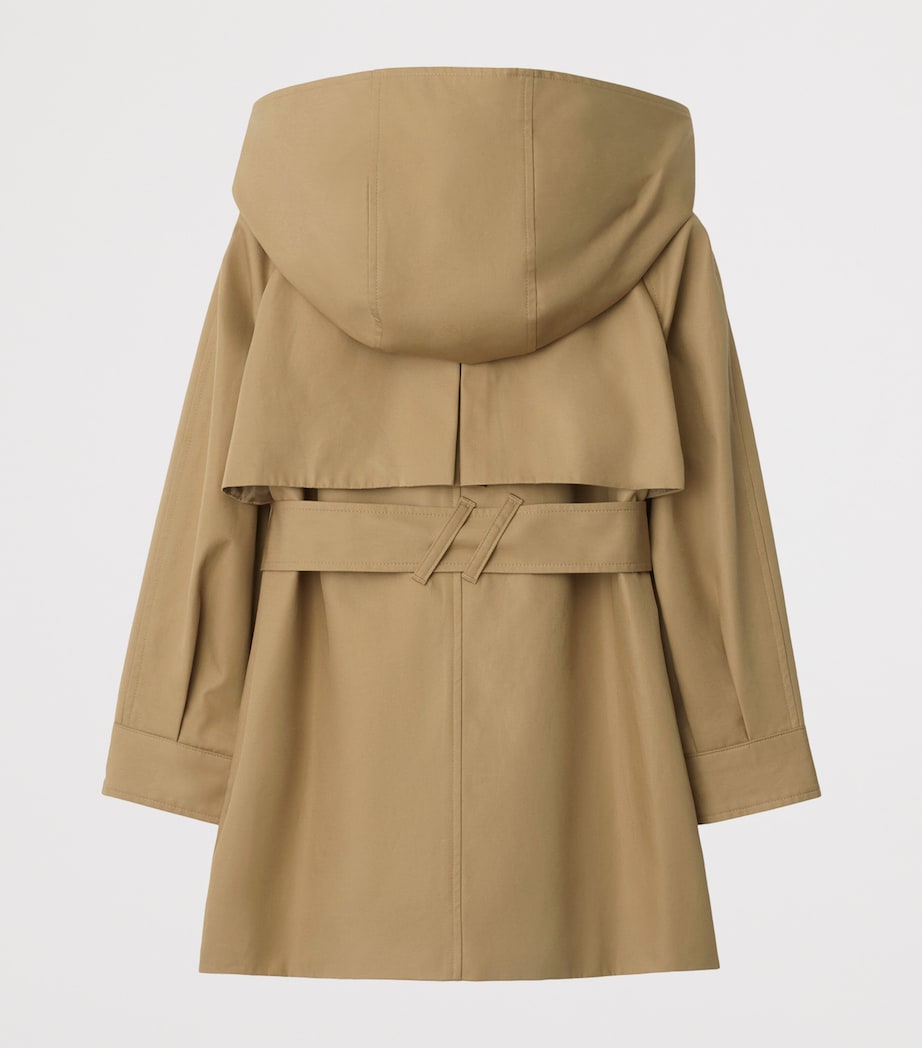 Cotton Hooded Trench Coat (3-12 Years) SAND Image 2