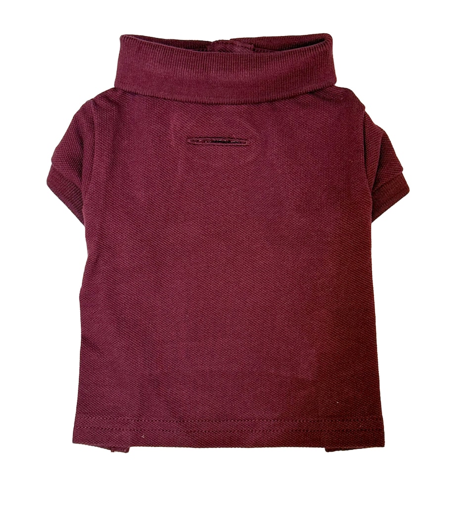 Cotton Mesh Dog Polo Shirt (Extra Small) RED WINE Image 2