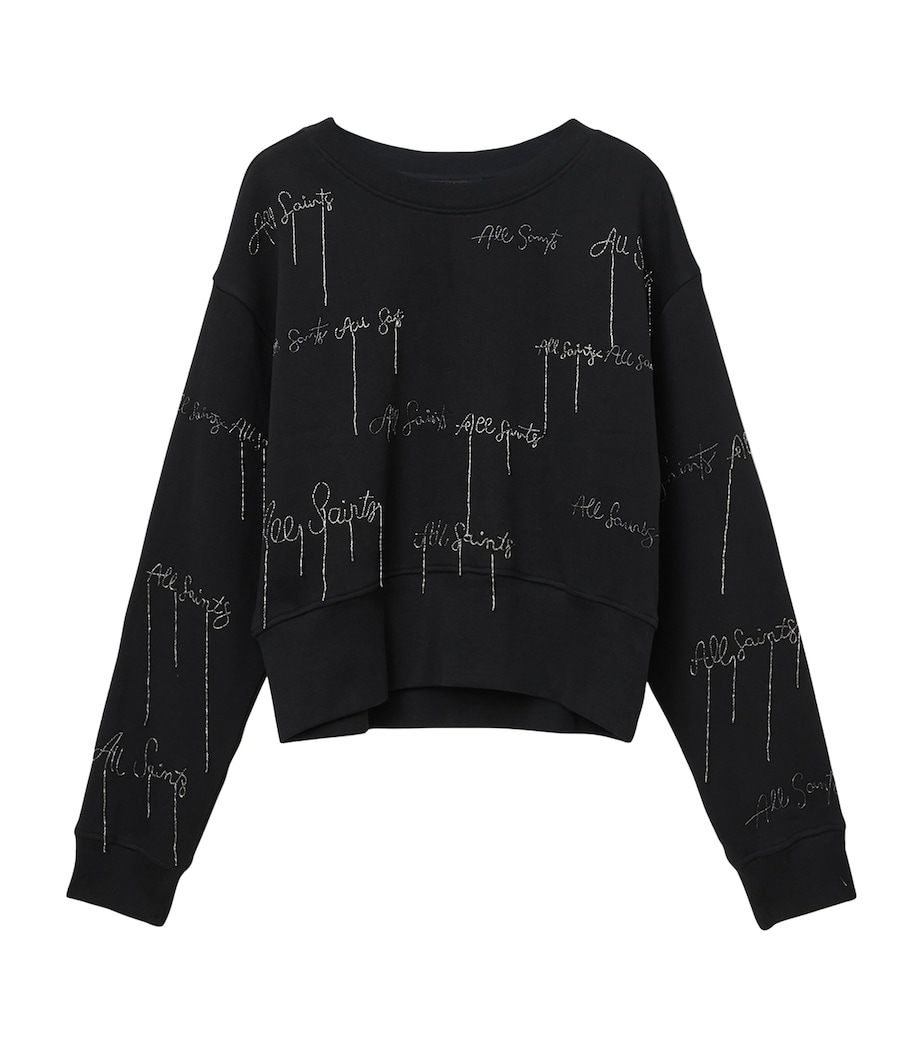 Embellished Separo Sweatshirt BLACK Image 1