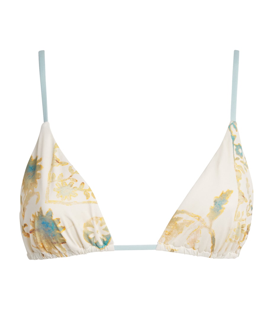 SIR. Womens Floral Cecile Triangle Bikini Top Eira Butter Image 1