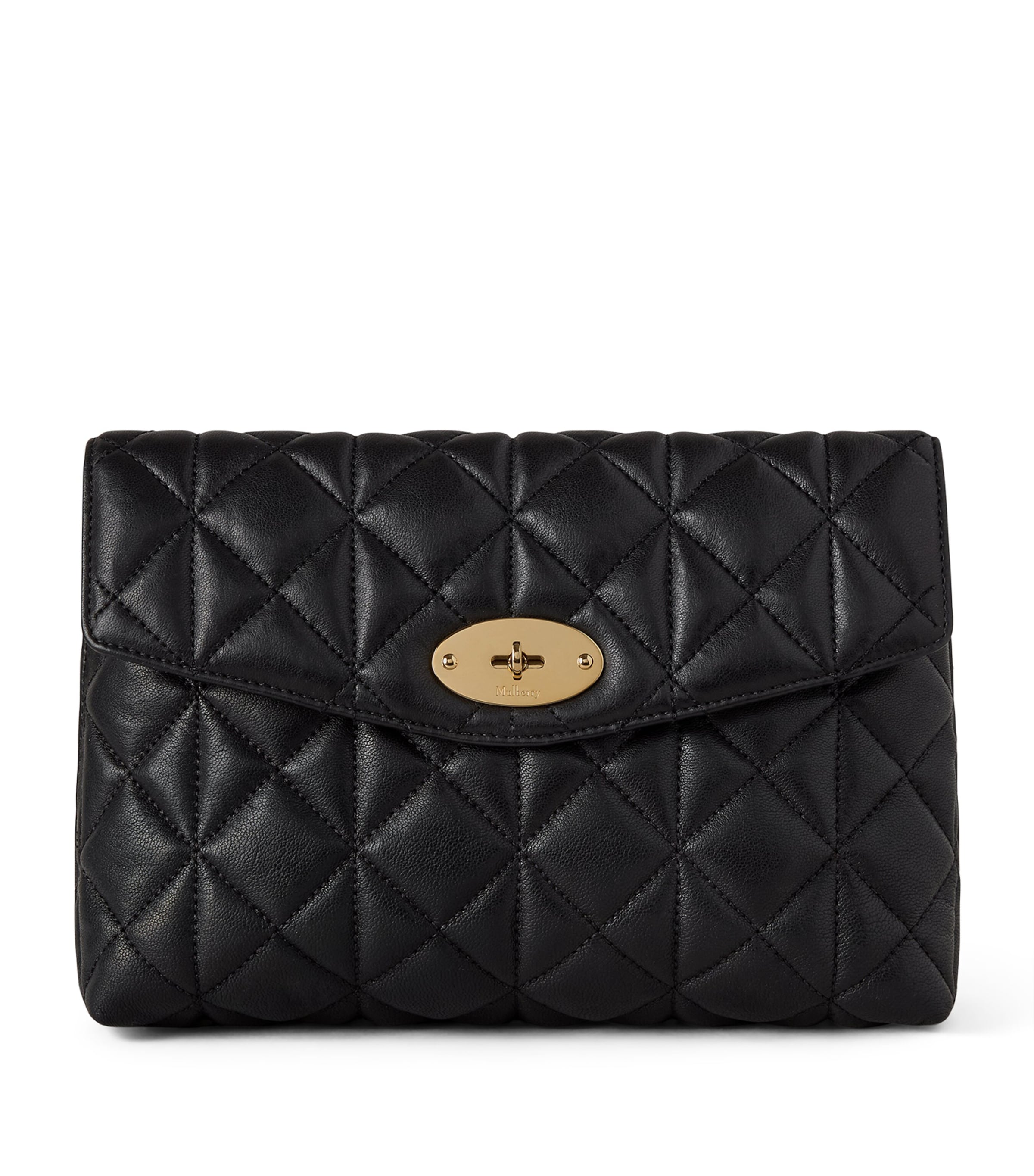 Mulberry Large Leather Darley Cosmetic Pouch In Black