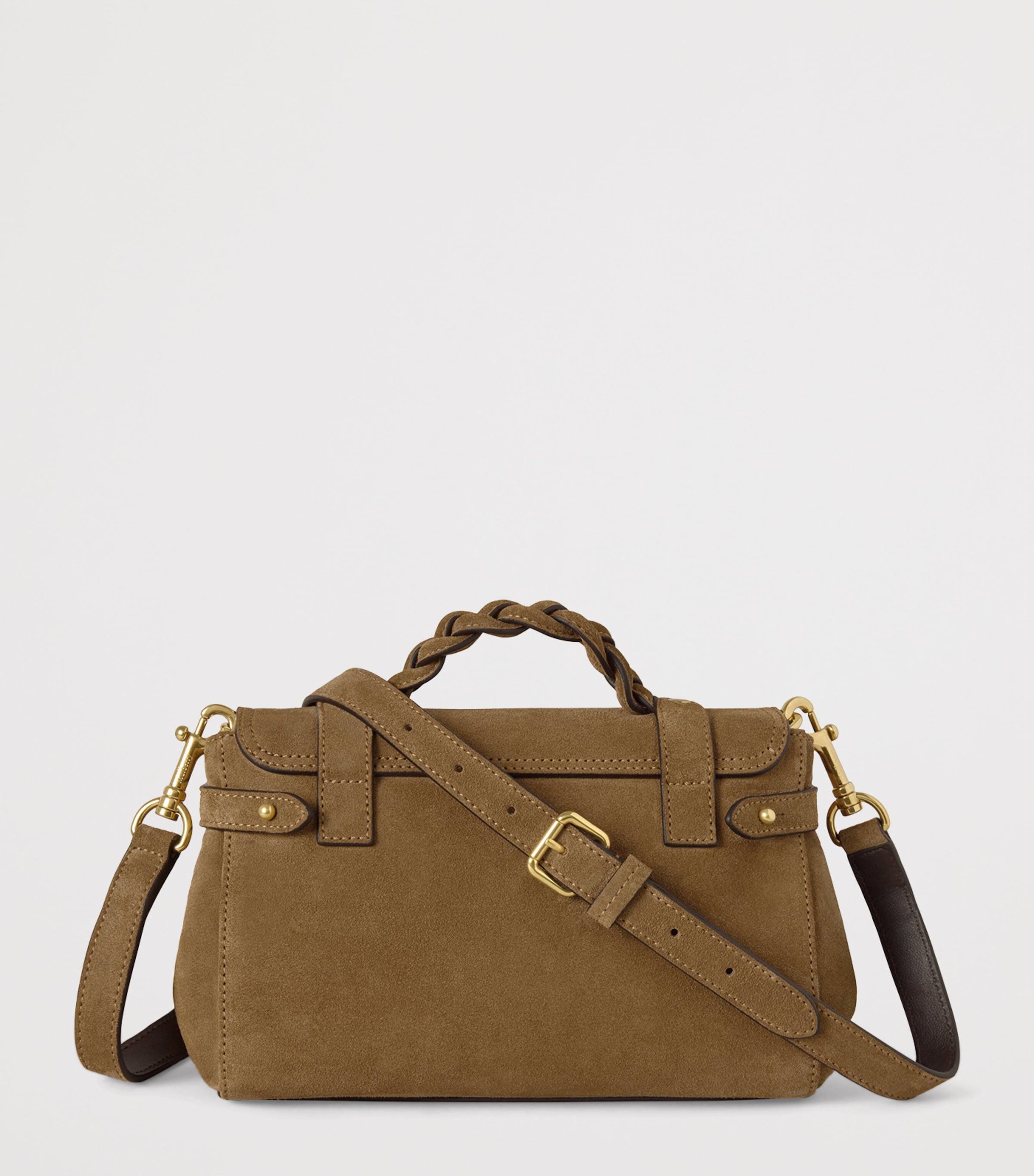 Mini Suede Alexa Cross-Body Bag SALCOMBE SAND Image 3