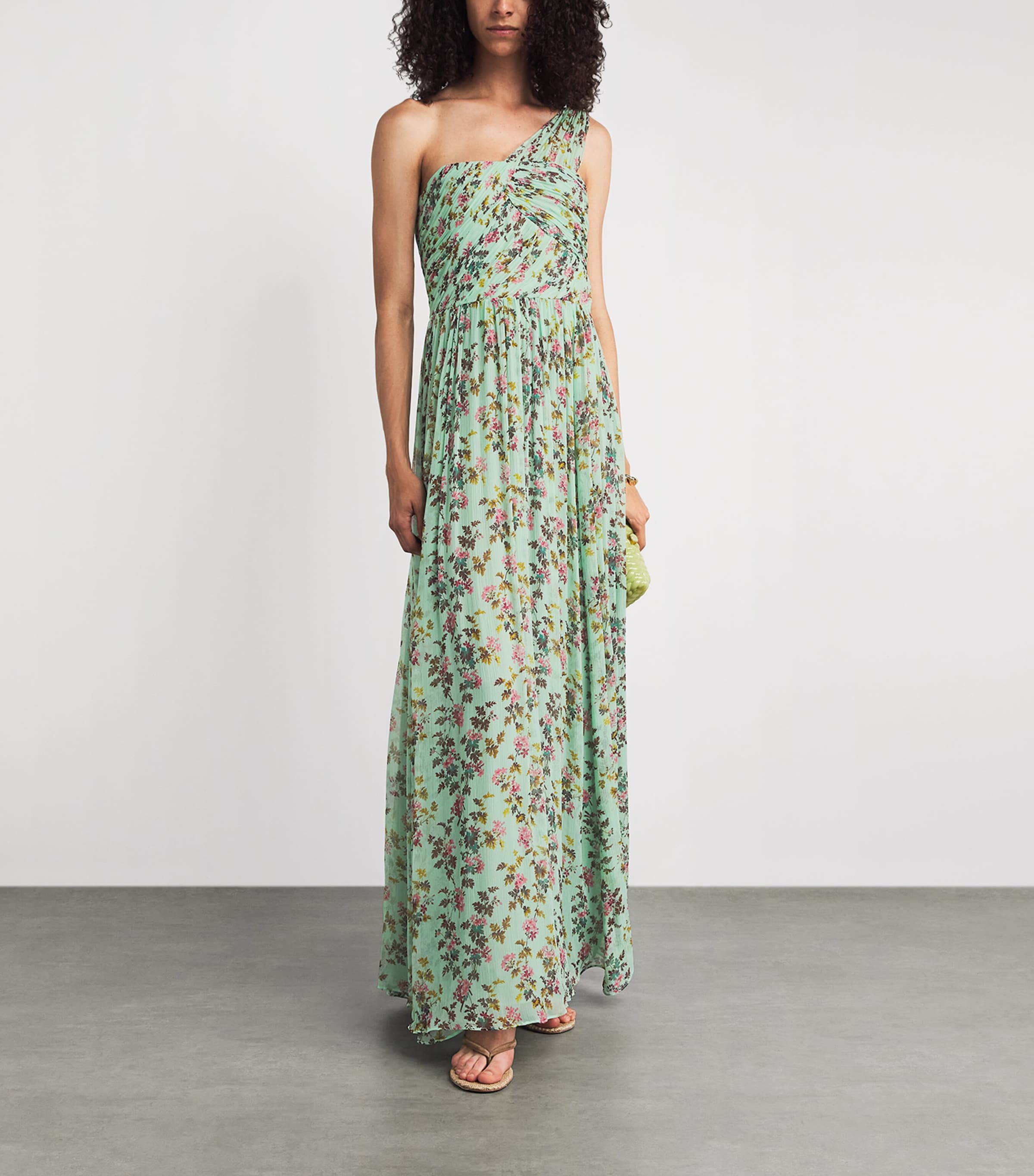 Ulla Johnson Womens Silk One-Shoulder Aureline Gown Opaline Image 2
