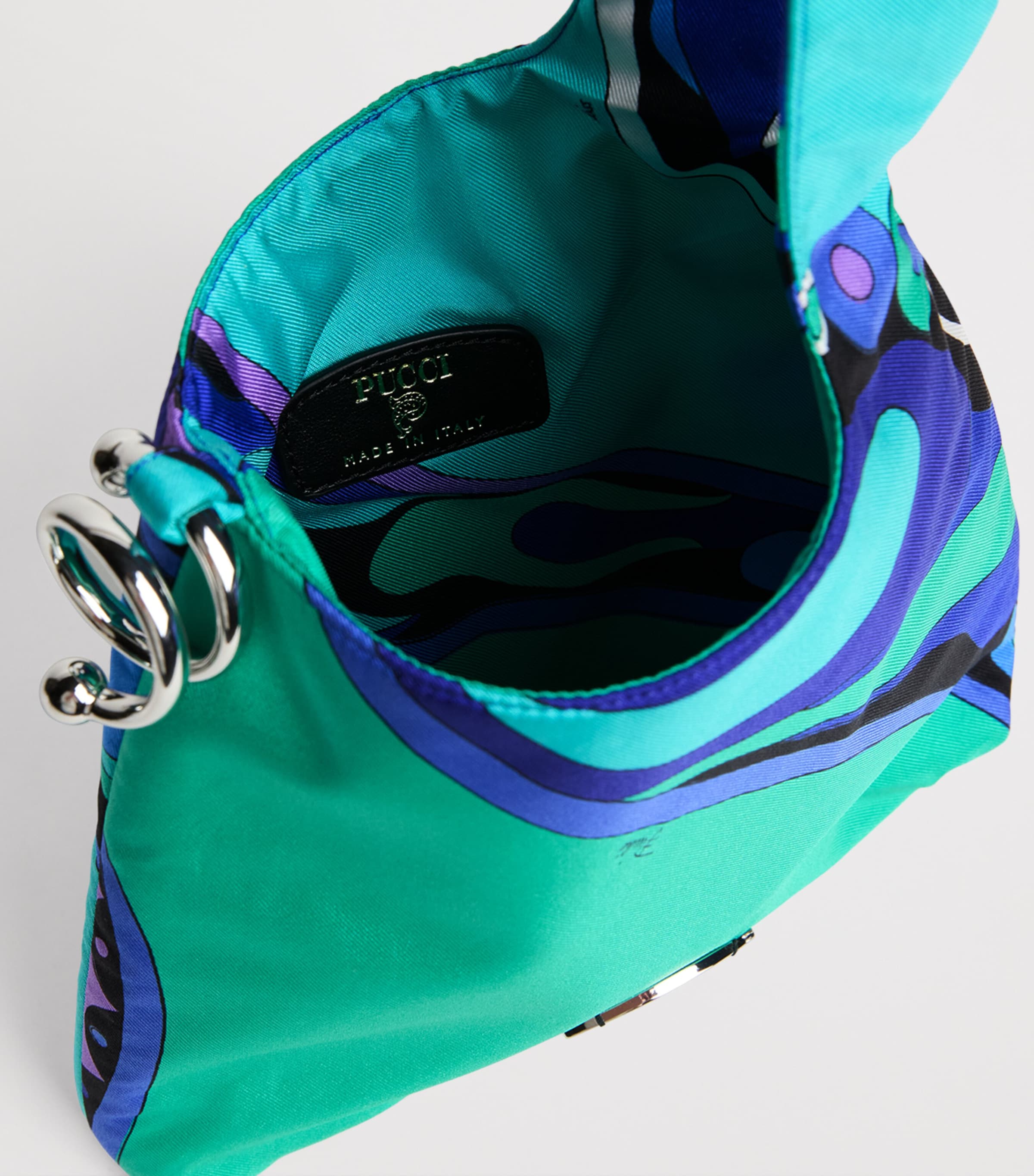 PUCCI Blue Silk Orchidee Top-Handle Bag | Harrods US