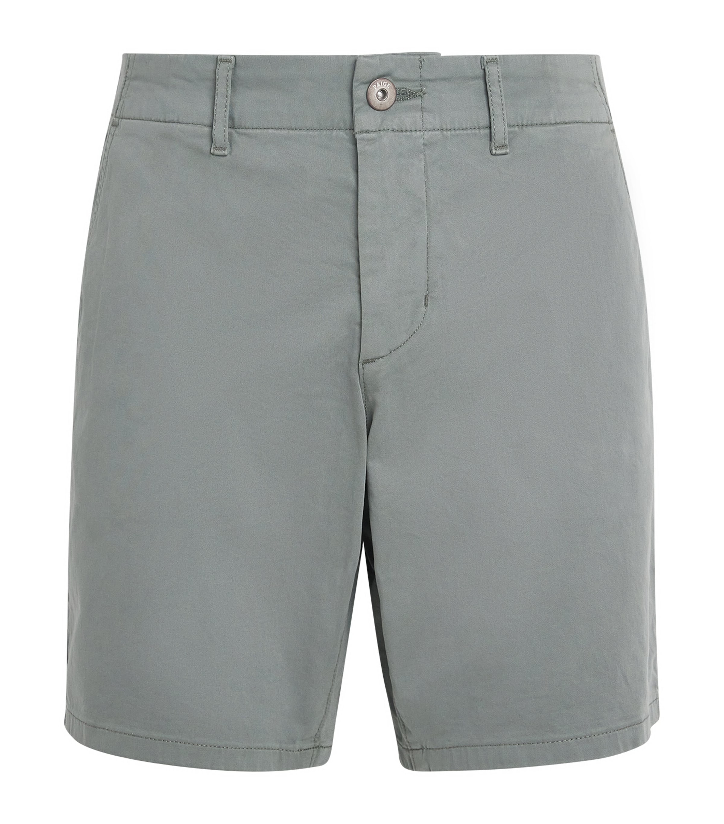 Paige Stretch-cotton Phillips Chino Shorts In Gray
