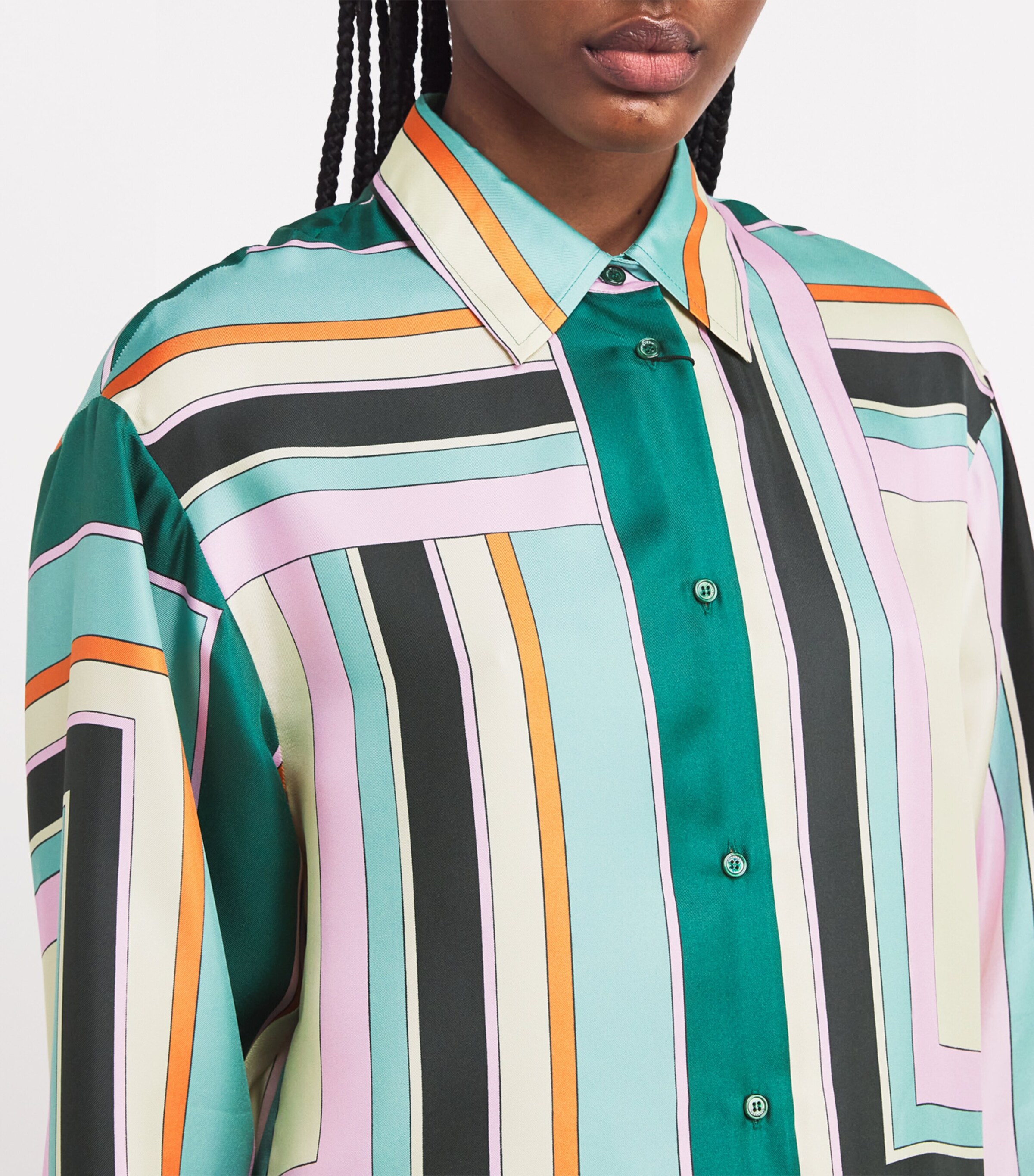 Weekend Max Mara Womens Silk Printed Shirt Multicolour Image 6