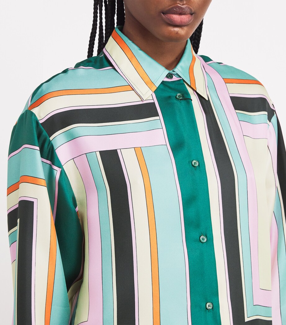 Weekend Max Mara Womens Silk Printed Shirt Multicolour Image 6