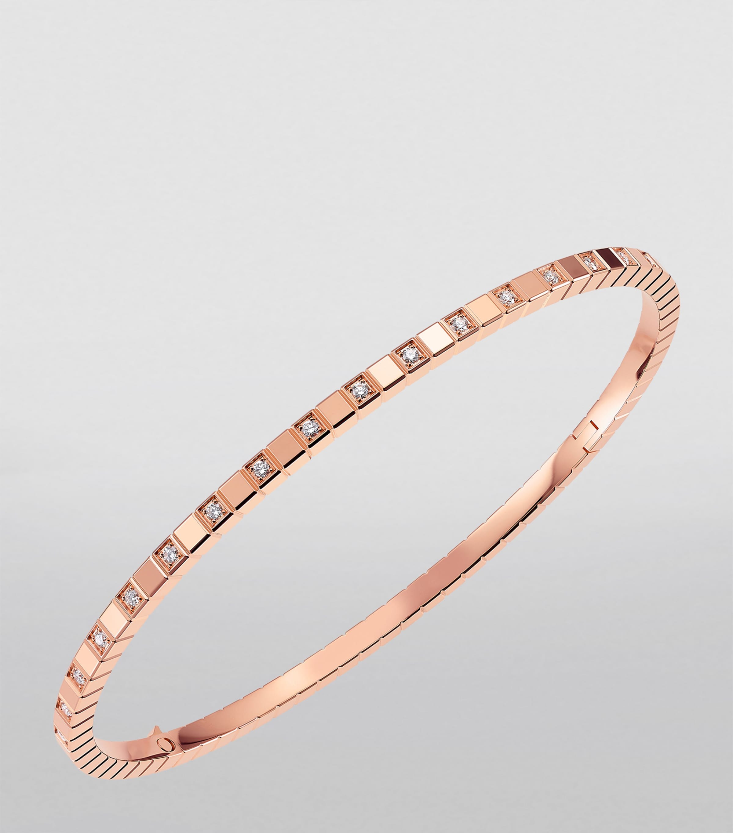 Rose Gold and Diamand Ice Cube Bangle 18K ROSE GOLD Image 2