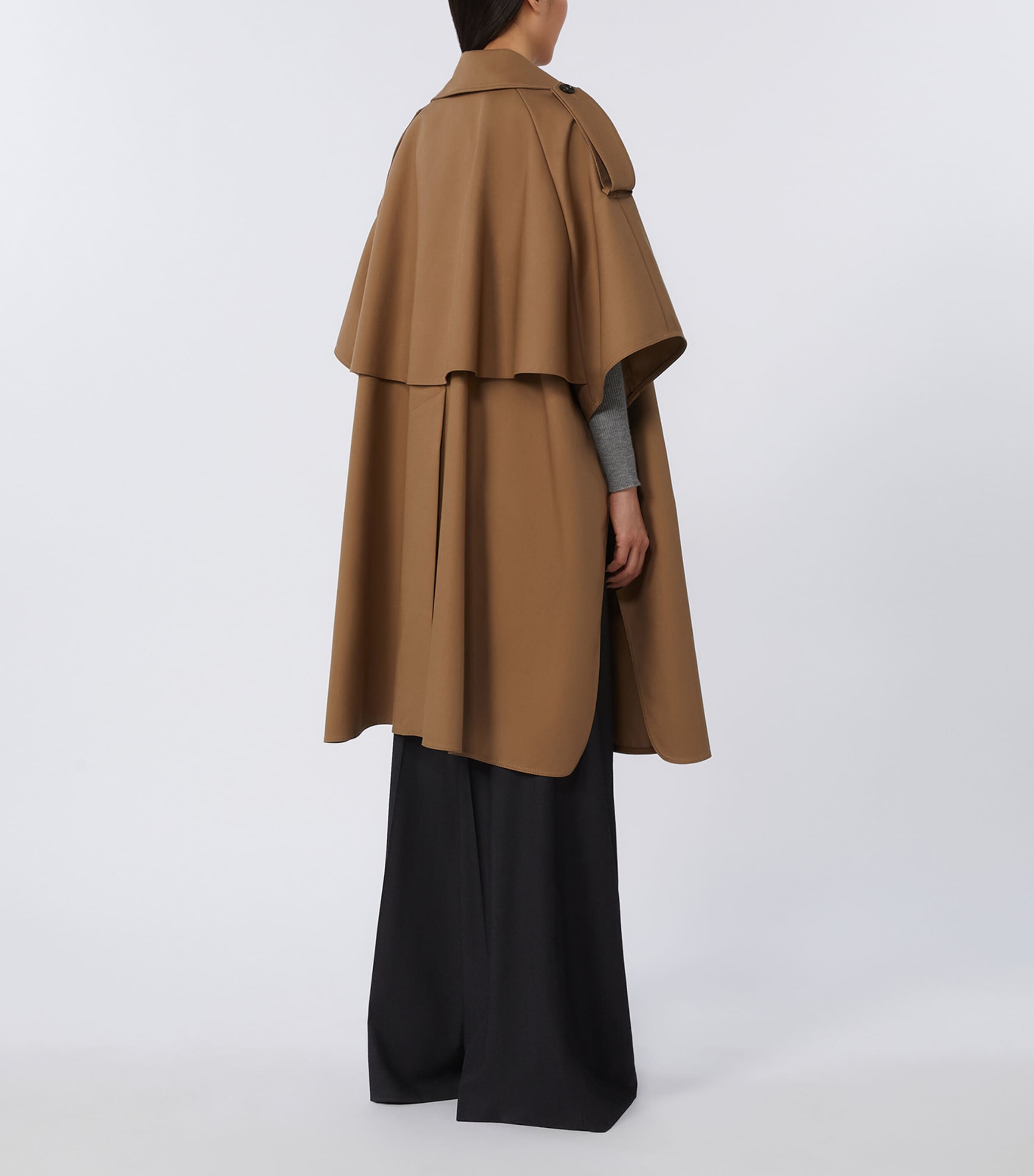 Max Mara Womens Cashmere Double-Breasted Cape Colonial Image 4