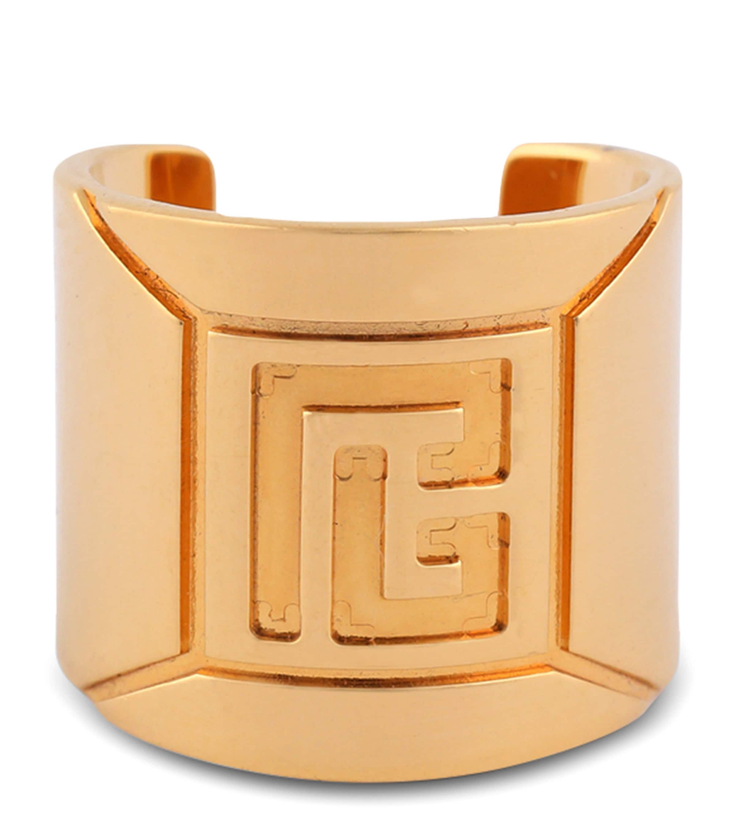 BALMAIN PB MONOGRAM RING 