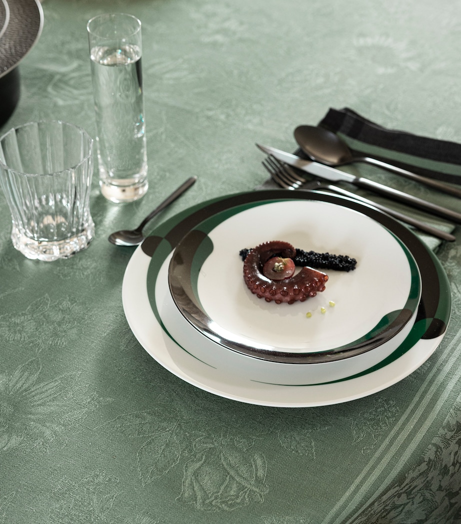 Linen Romance Tablecloth (175cm x 320cm) GREEN Image 3