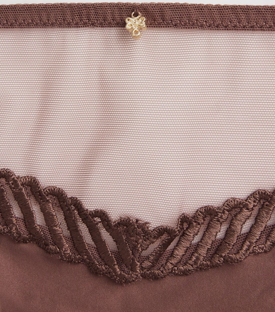 Aubade Womens Sheer Emotion Tanga Sepia Image 4