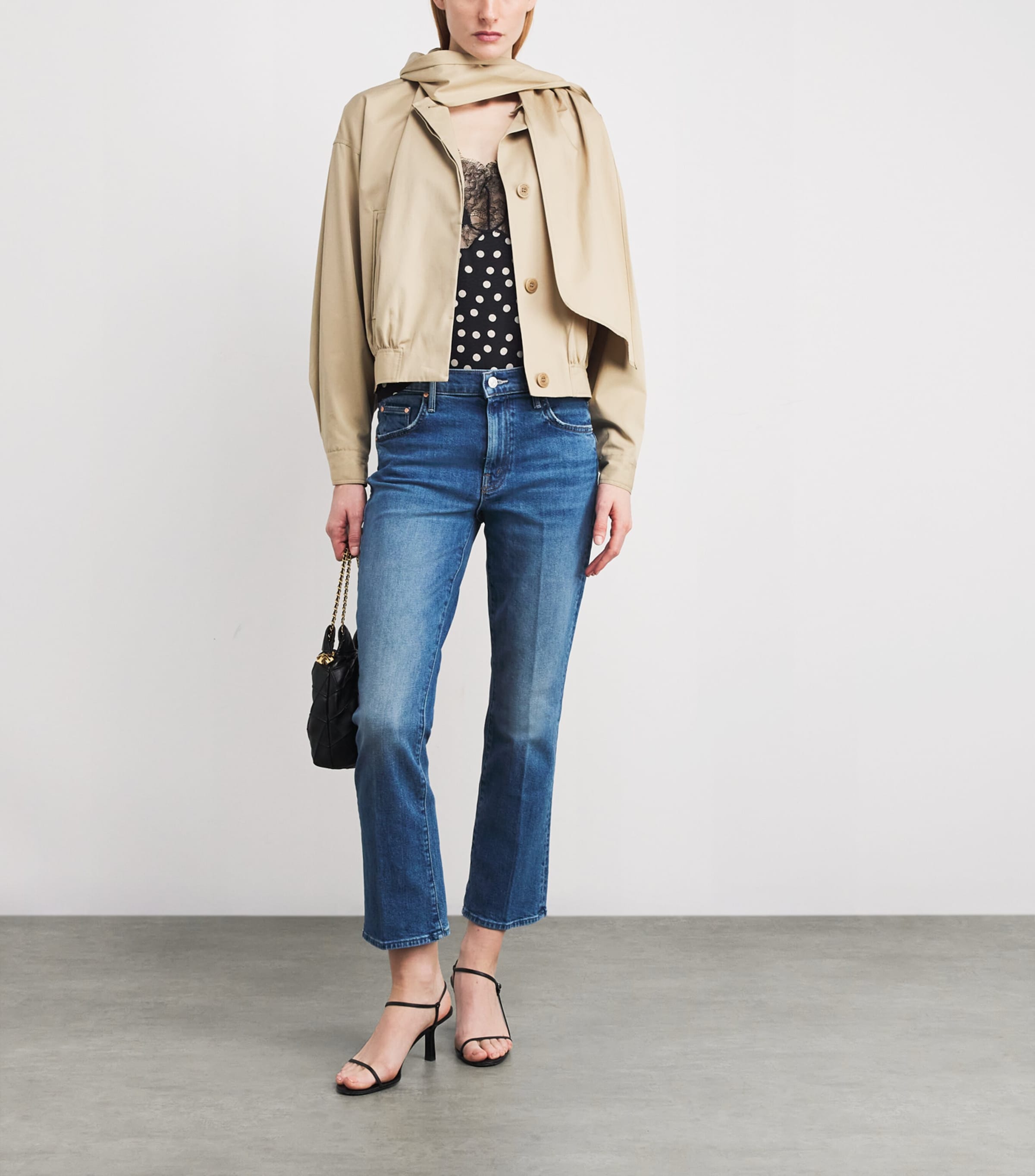 Polka Dot Amelia Cami Top WHITE/BLACK Image 2