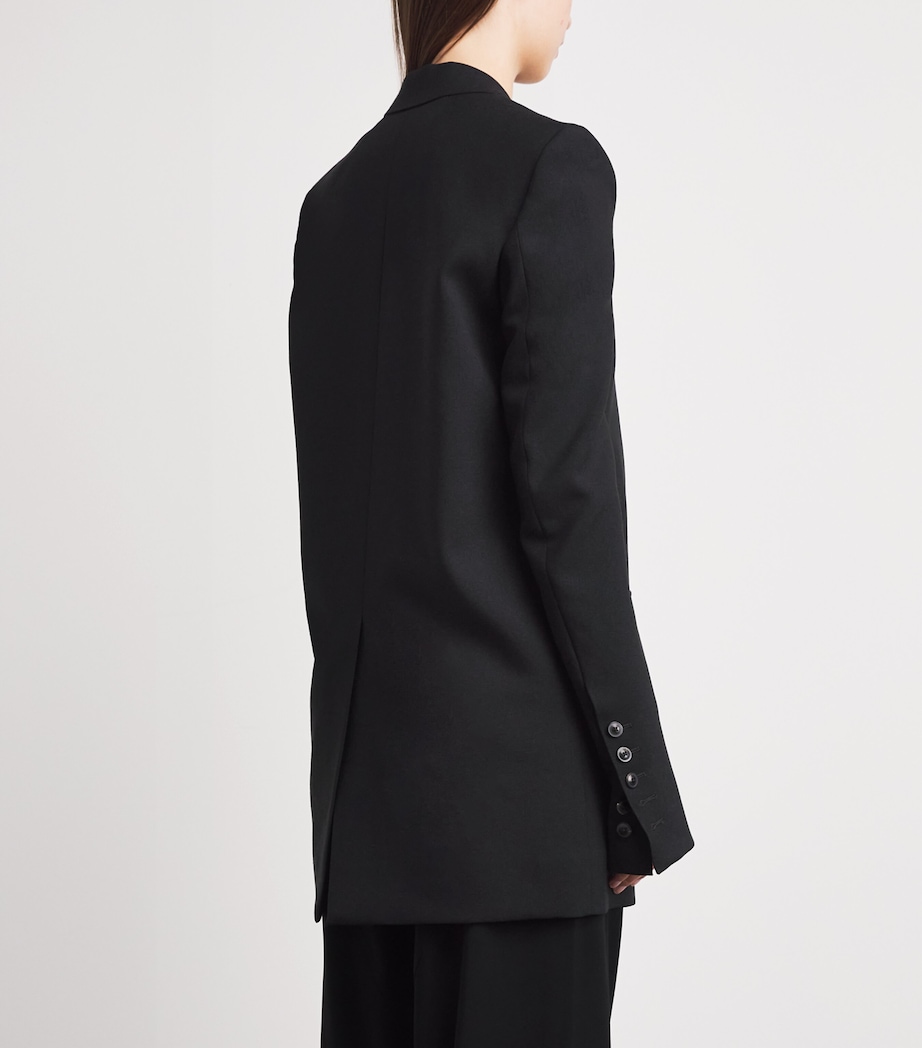 Rick Owens Womens Virgin Wool Concordian Blazer Black Image 5