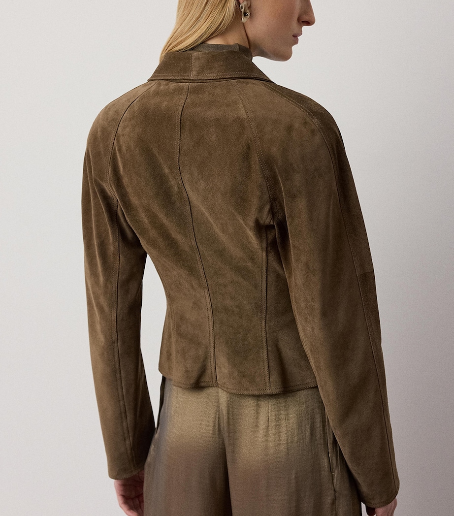 Ralph Lauren Collection Womens Suede Trudie Jacket Portobello Image 3