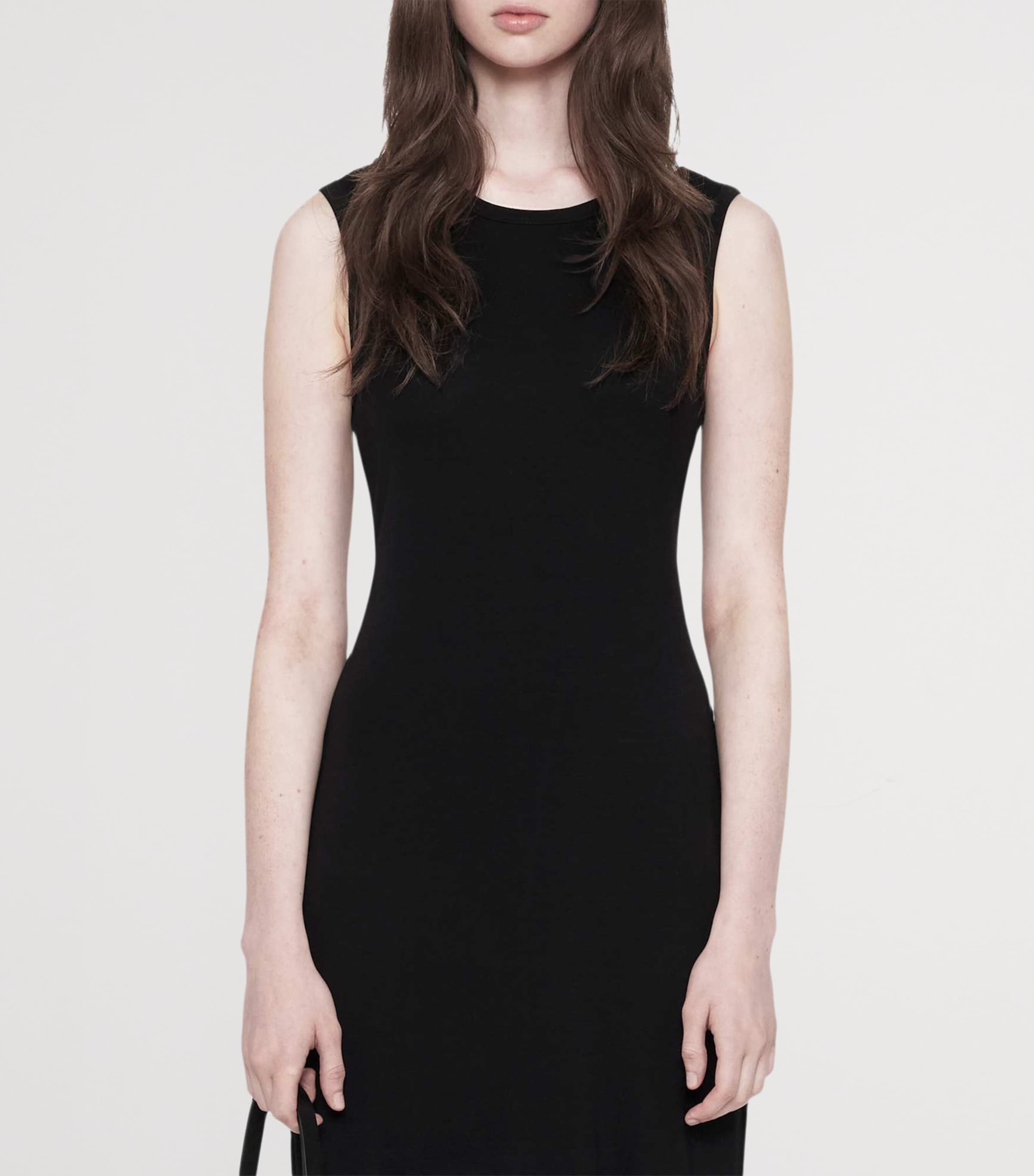 AllSaints Womens Jersey Ilia Midi Dress Black Image 3