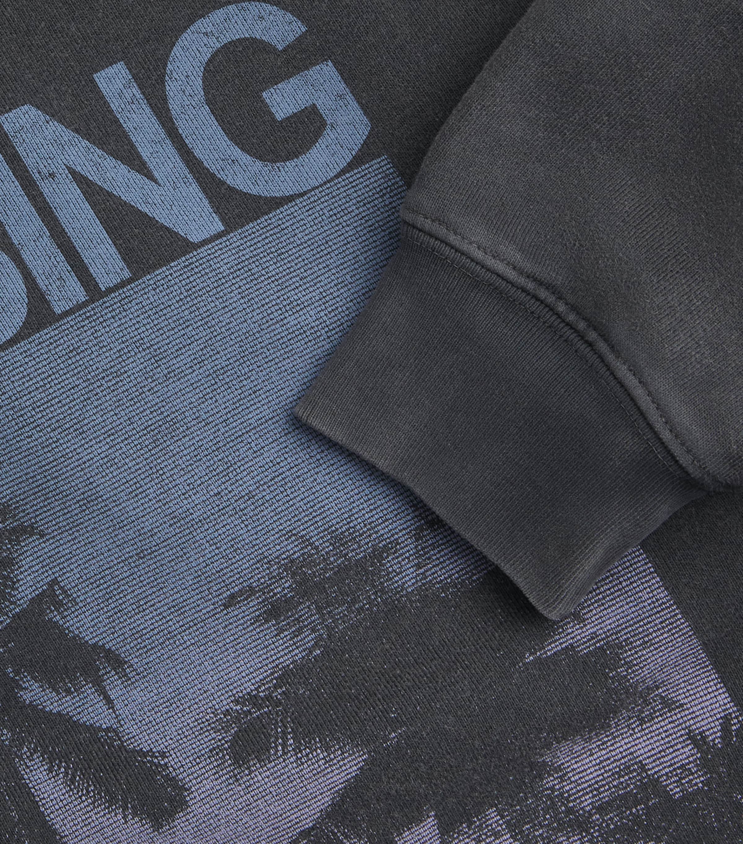 ANINE BING Womens Cotton Miles Sweatshirt Washed Grey Image 6