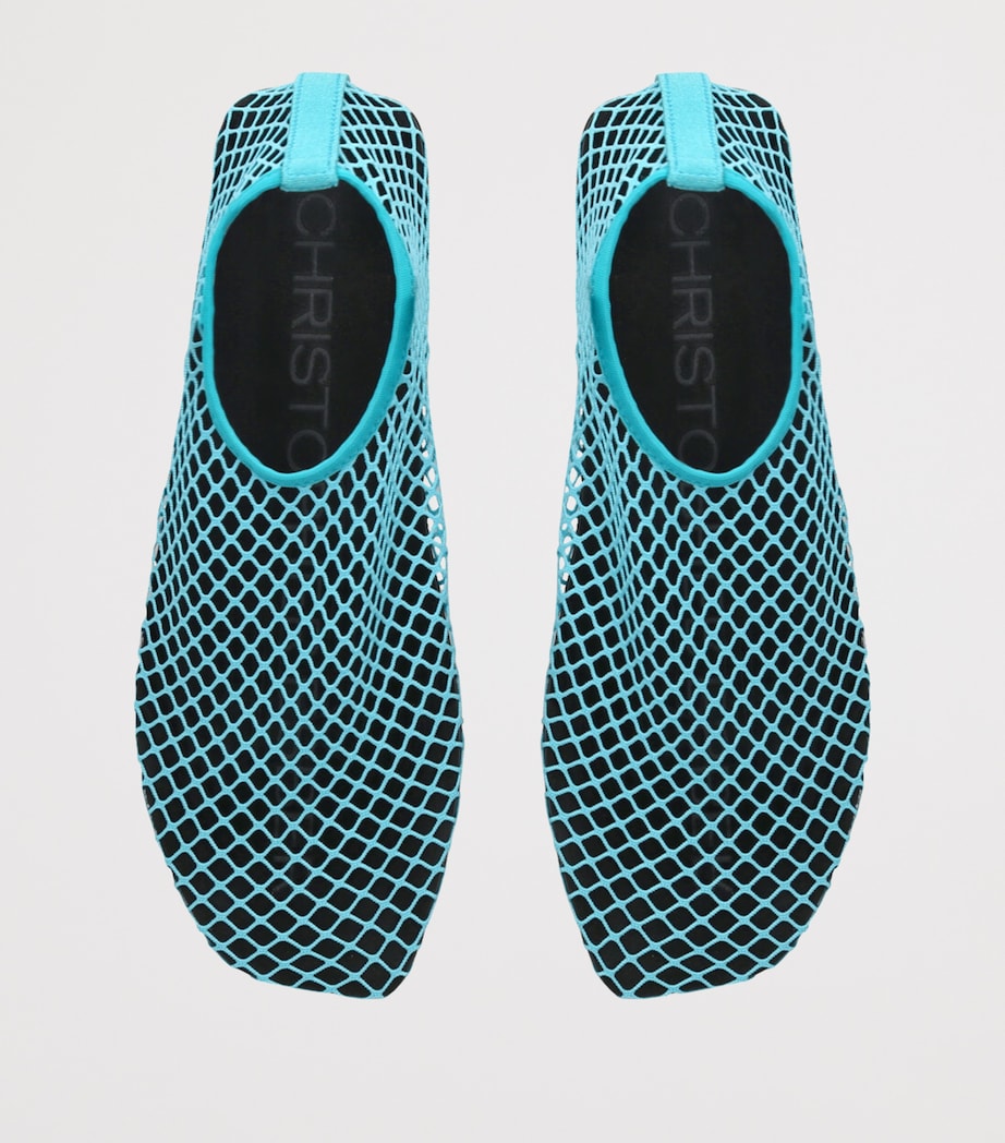 Mesh Water Ballet Flats TEAL Image 4