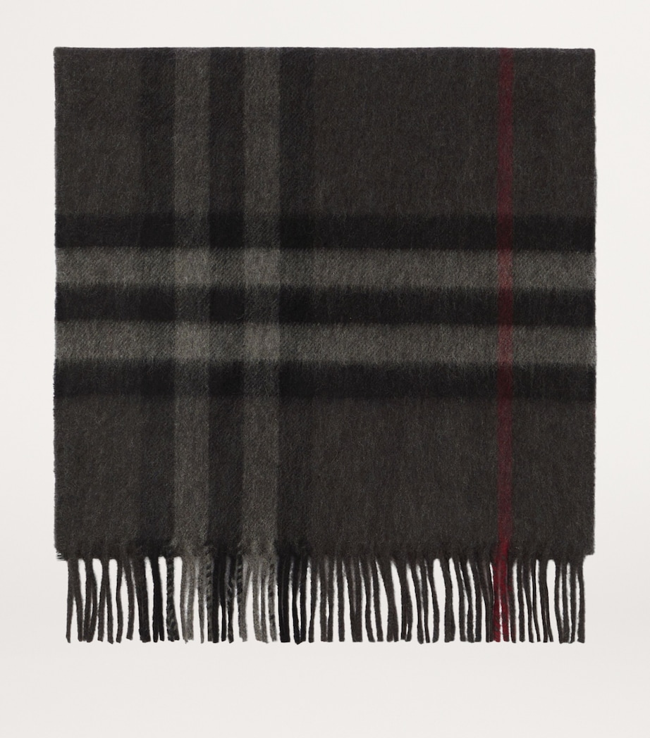 Cashmere Check Scarf CHARCOAL Image 2