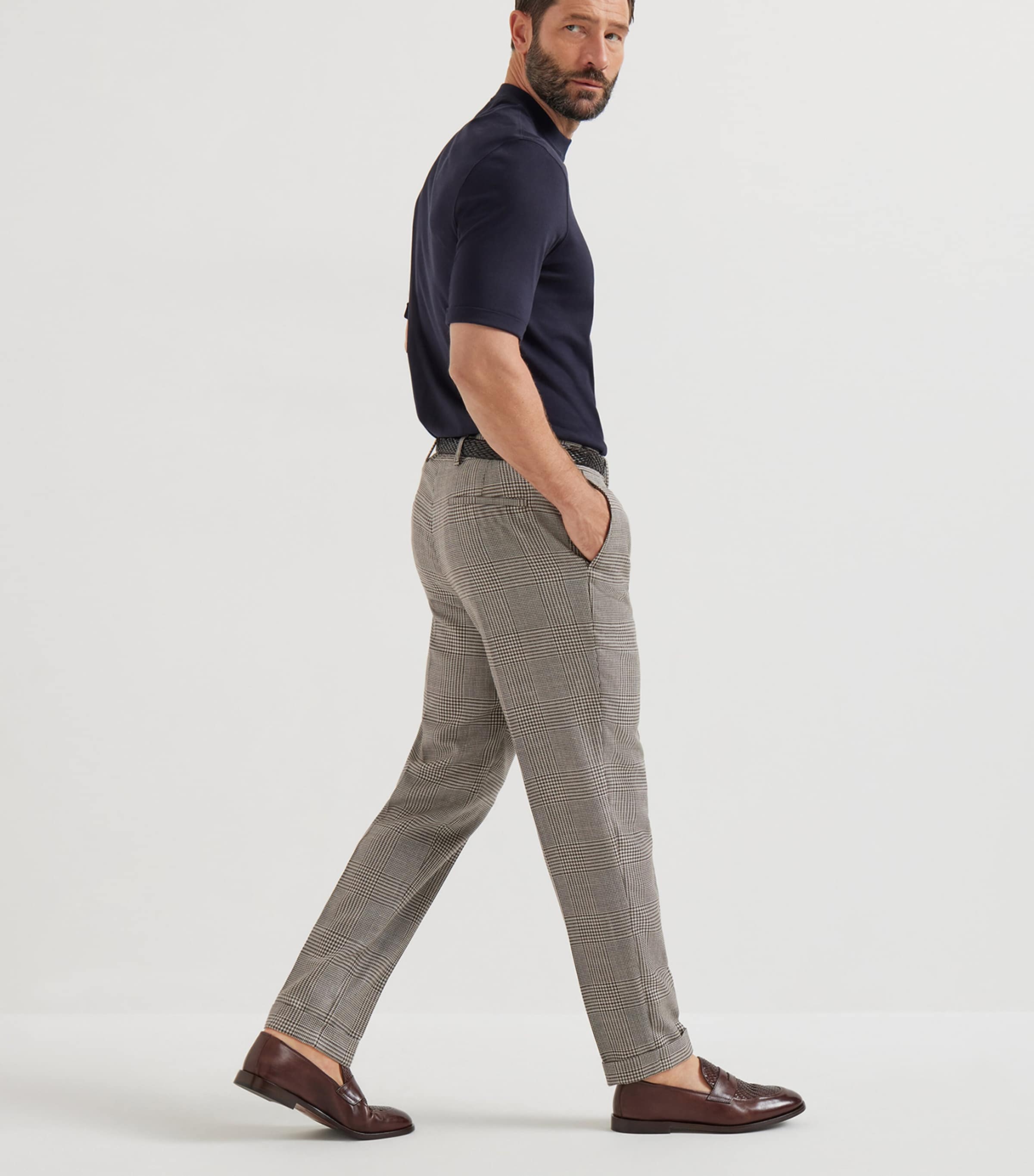 Prince of Wales Check Tailored Trousers C002 Image 2