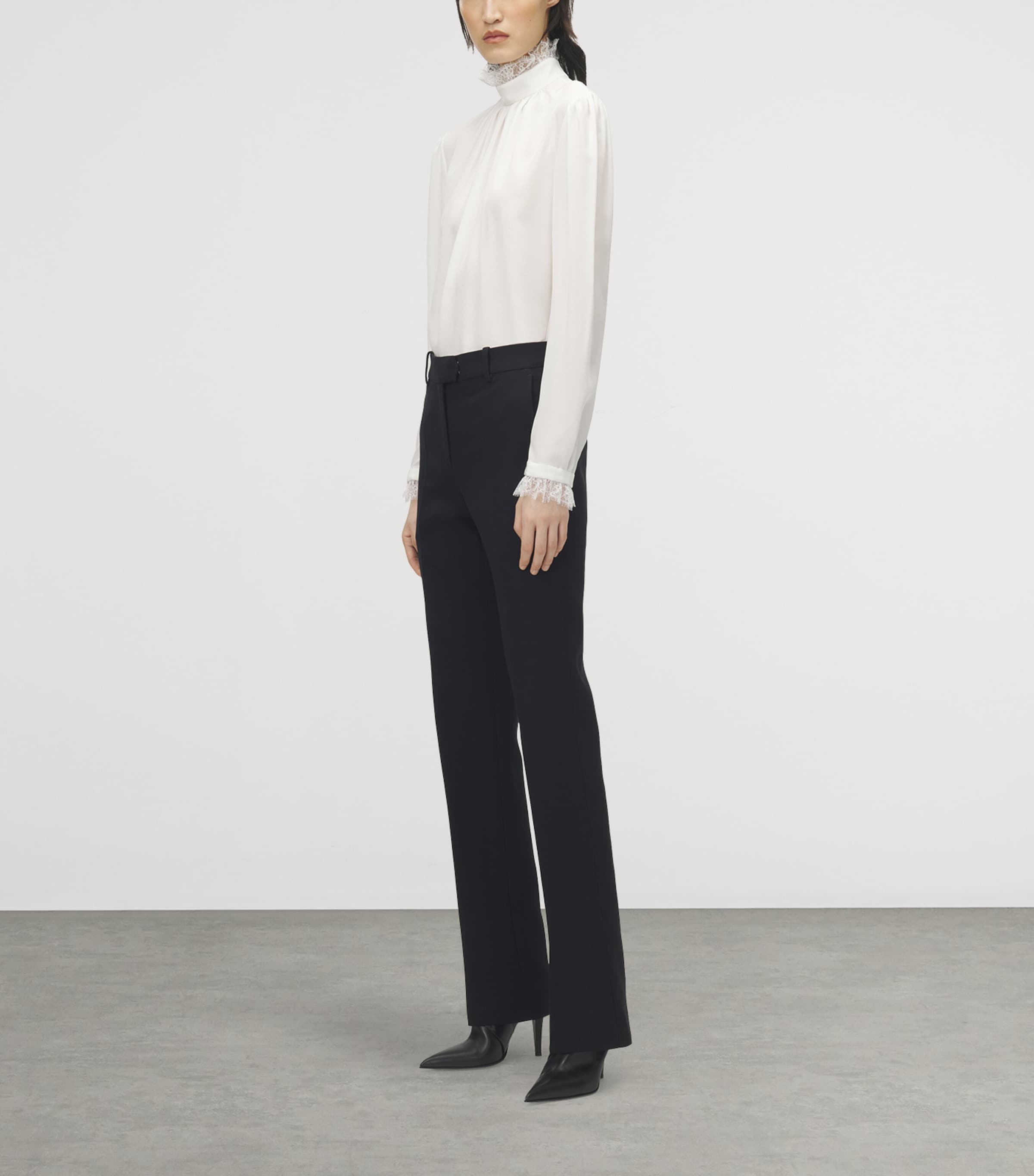 Silk Lace-Detail Shirt 9007 Image 3